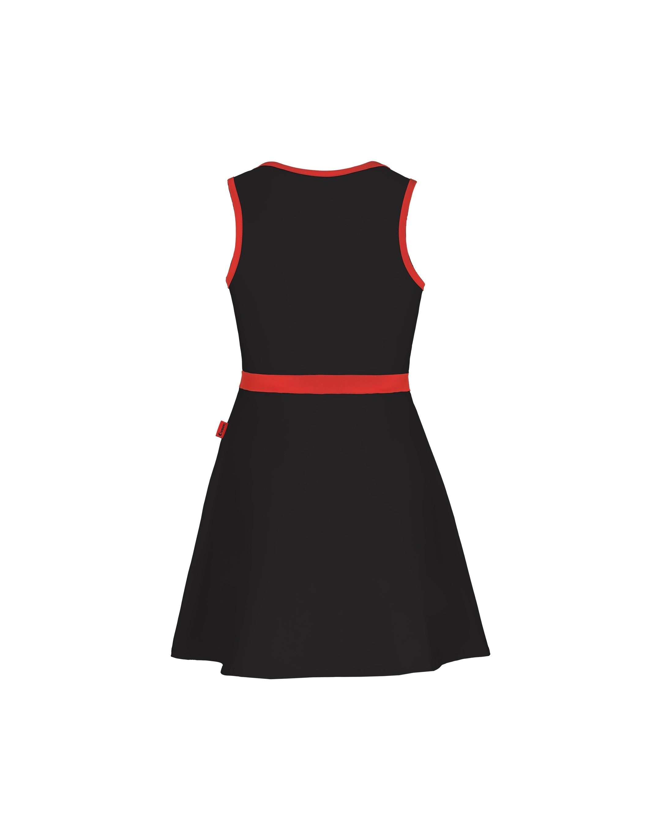 VESTIDO MUJER OPULENTIA NEGRO/ROJO CLEMONT