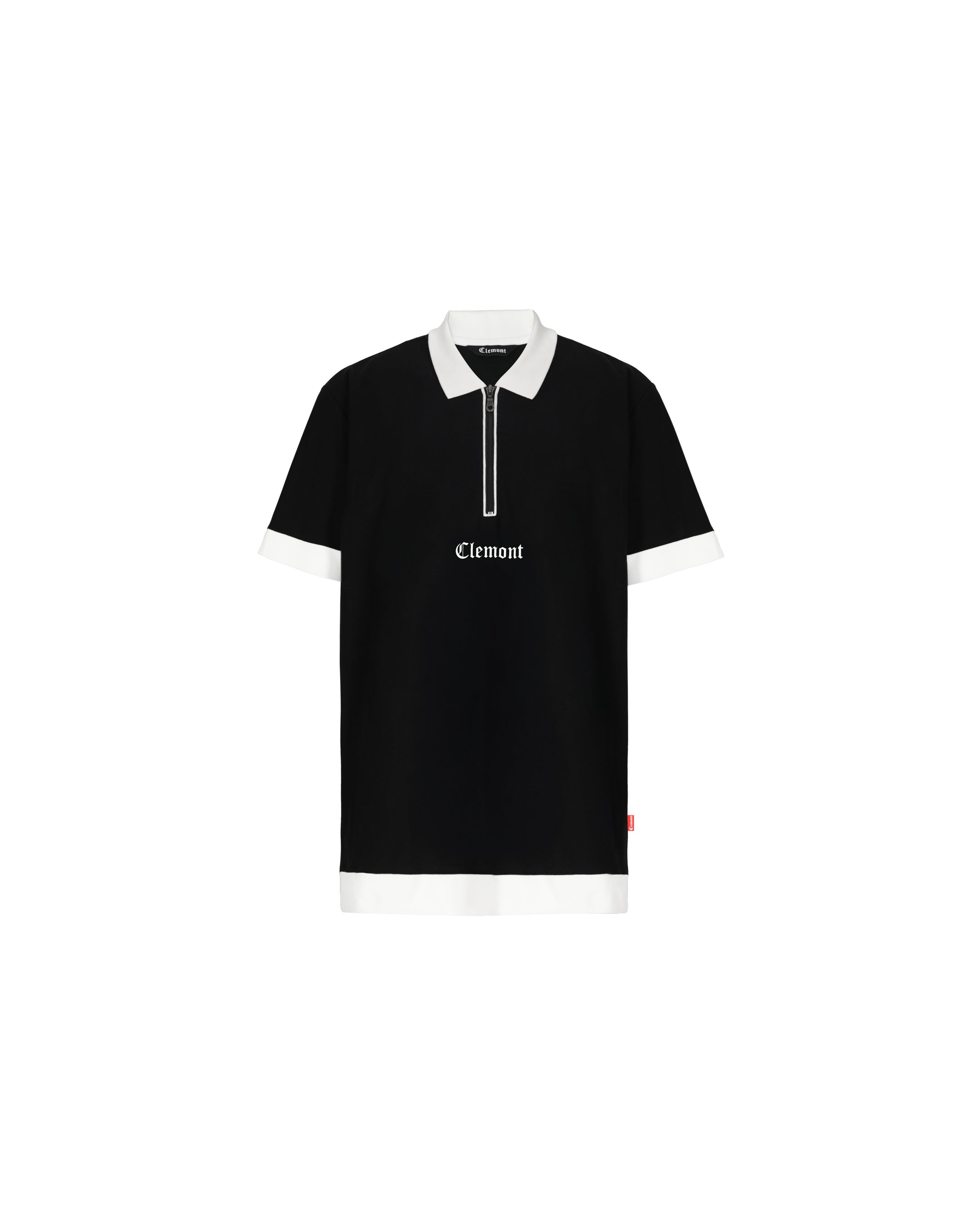 POLO SHIRT MEN  RETICOLO BLACK  CLEMONT