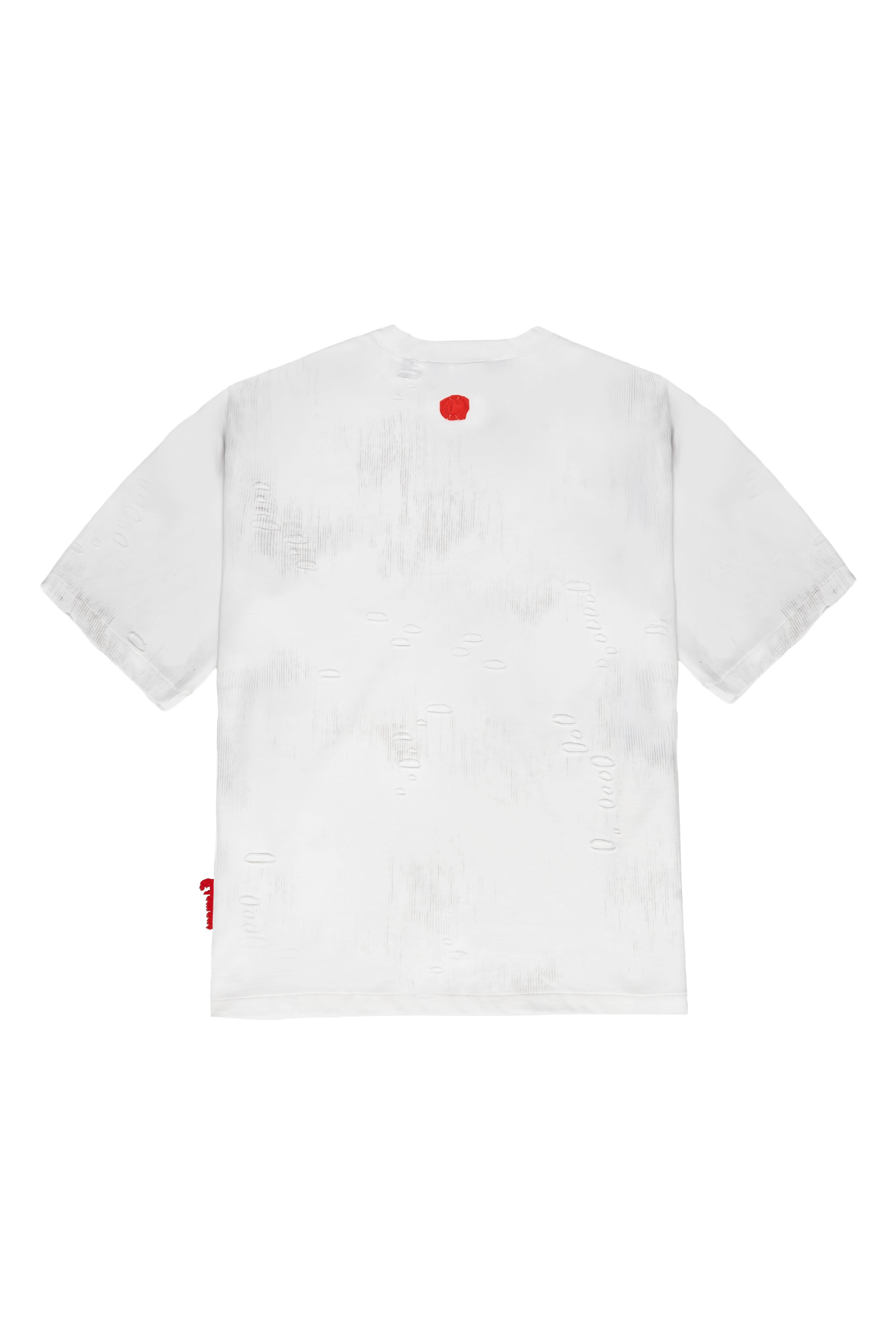 CAMISETA OVERSIZED MASCULINO ESTIVO CREMA/NEGRO CLEMONT