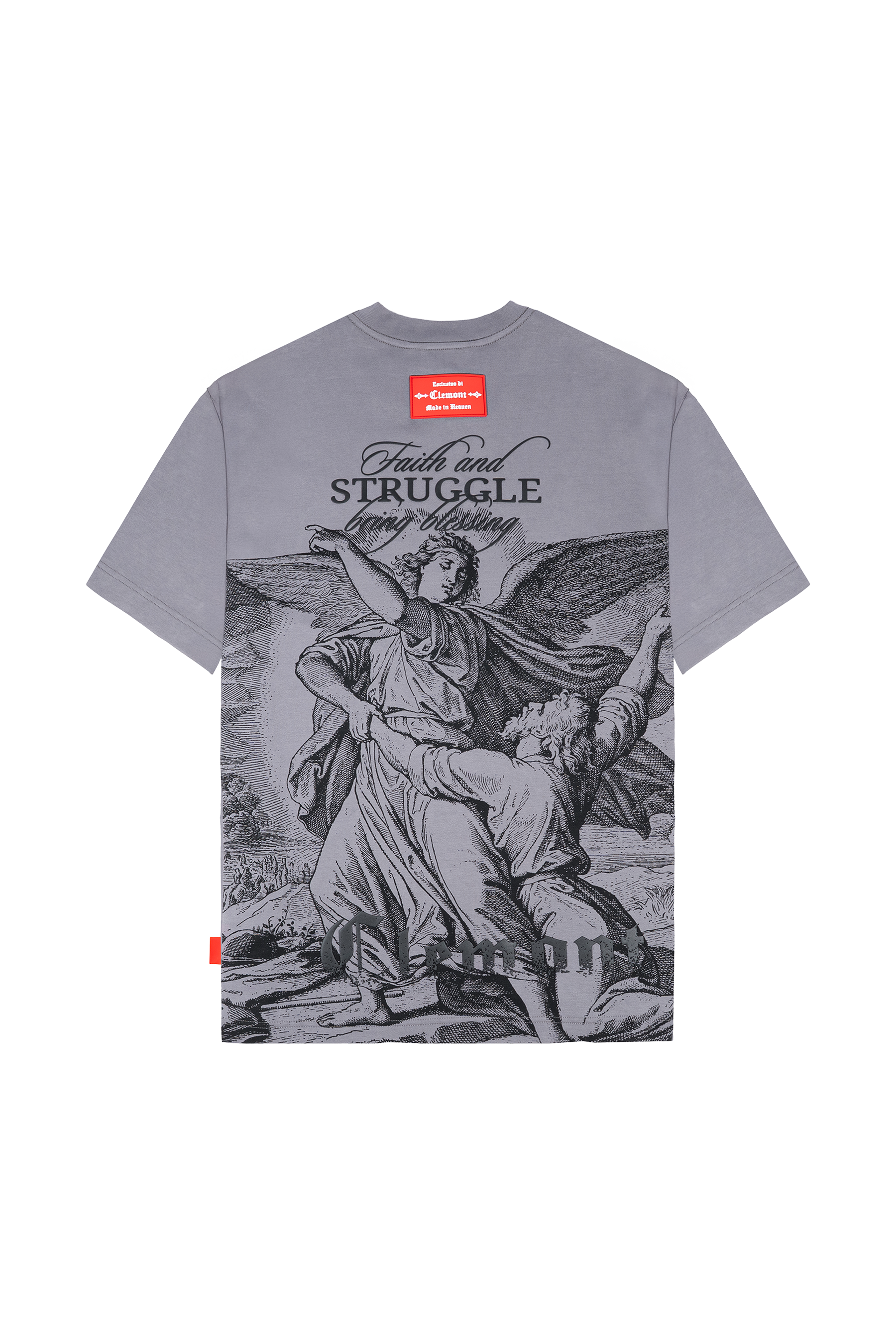 CAMISETA HOMBRE OVERSIZED PATEMA GRIS OSCURO CLEMONT