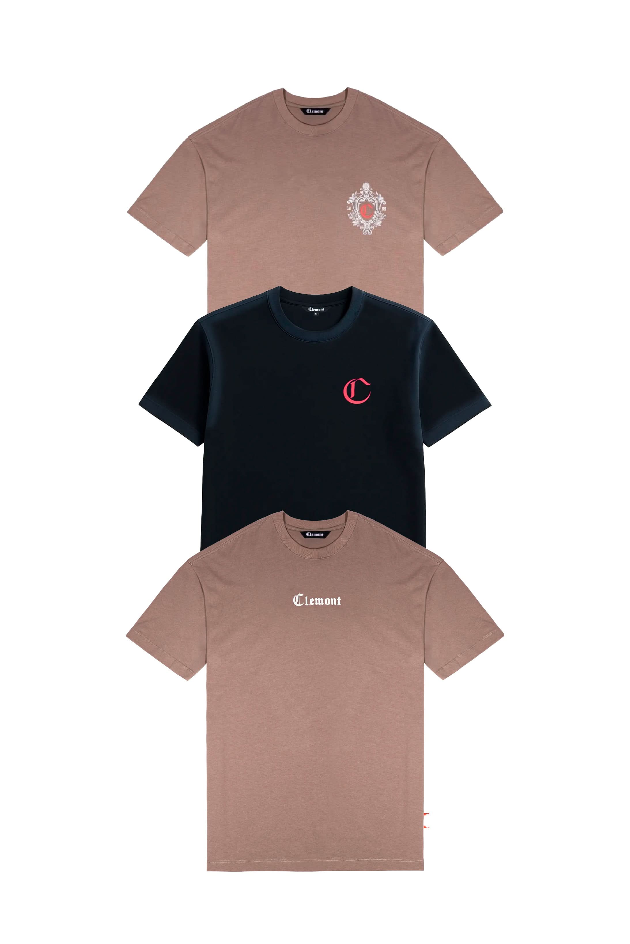 3PACK CAMISETAS HOMBRE INTAGLIO CLEMONT - Clemont Oficial