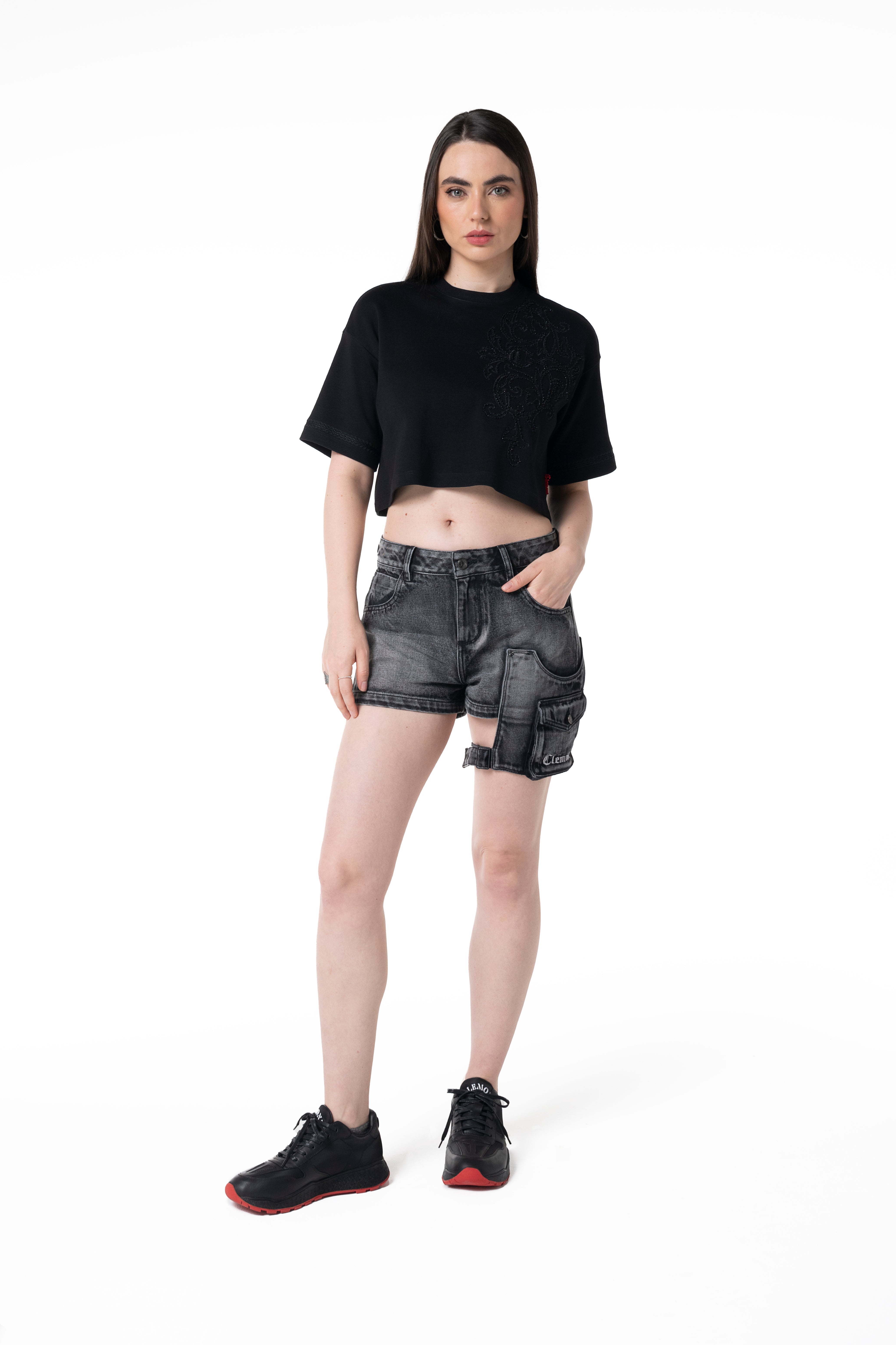 TOPS CORTO TIEPIDO MUJER NEGRO CLEMONT