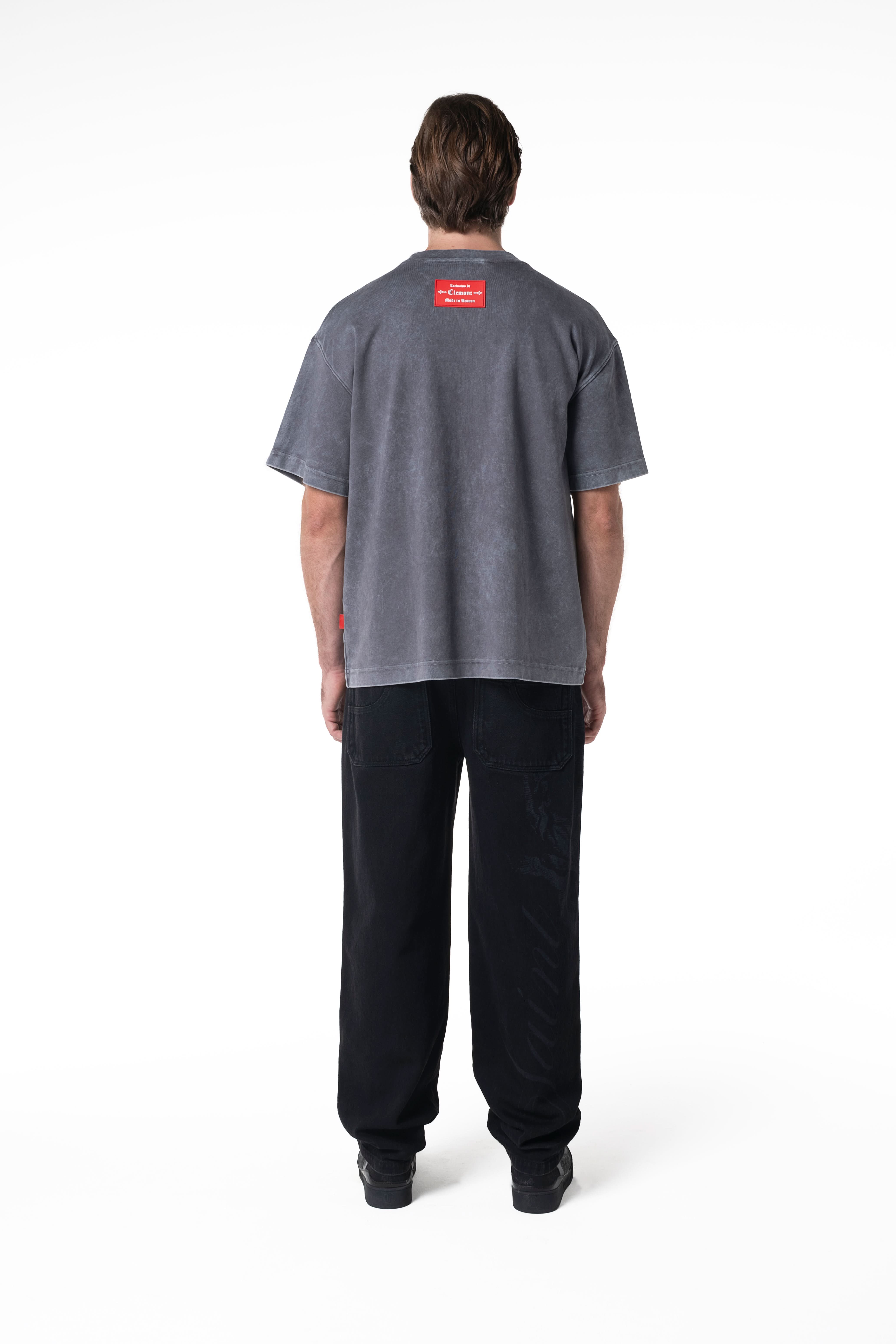 CAMISETA OVERSIZED HOMBRE RIFRAZIONE GRIS OSCURO CLEMONT