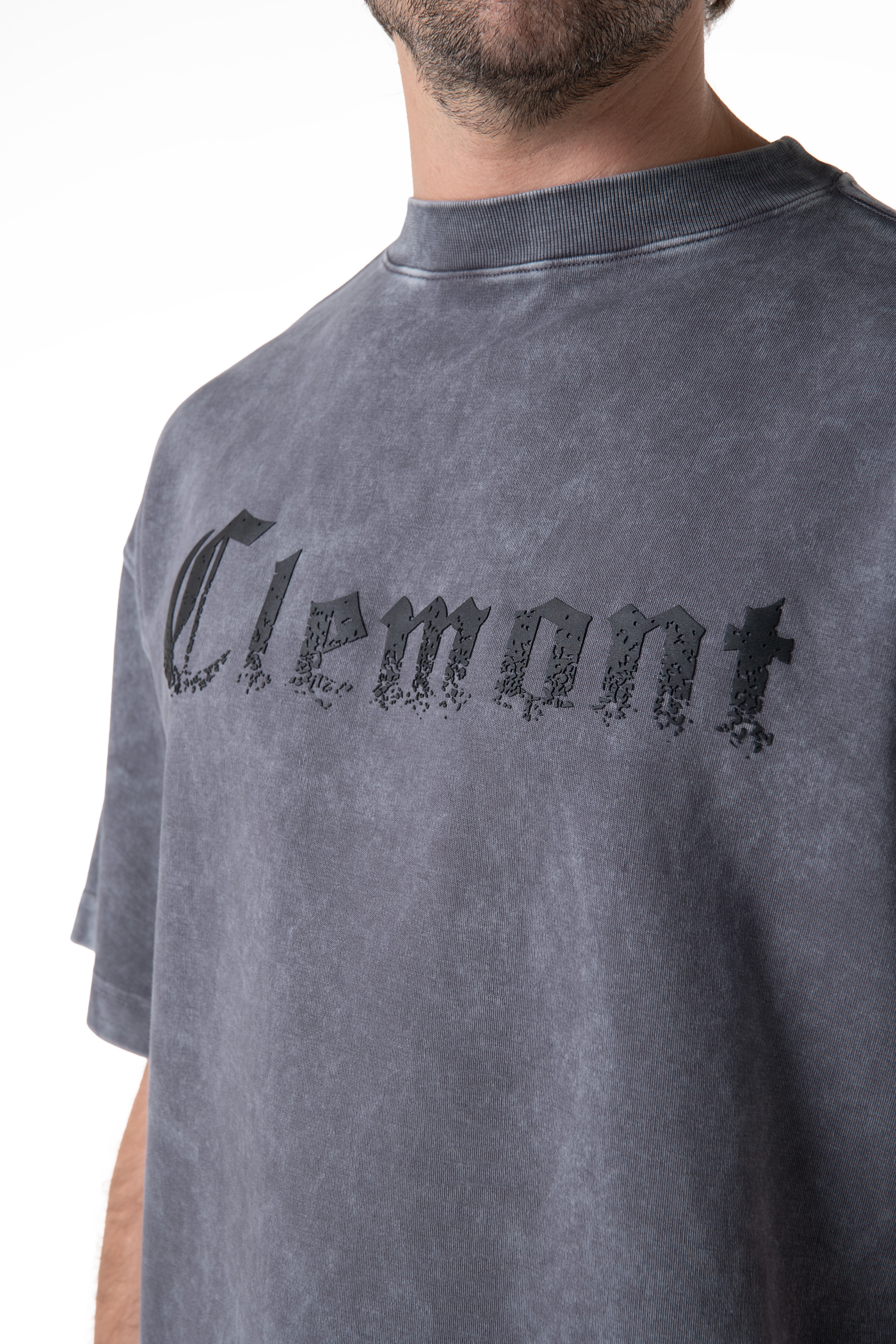 CAMISETA OVERSIZED HOMBRE RIFRAZIONE GRIS OSCURO CLEMONT