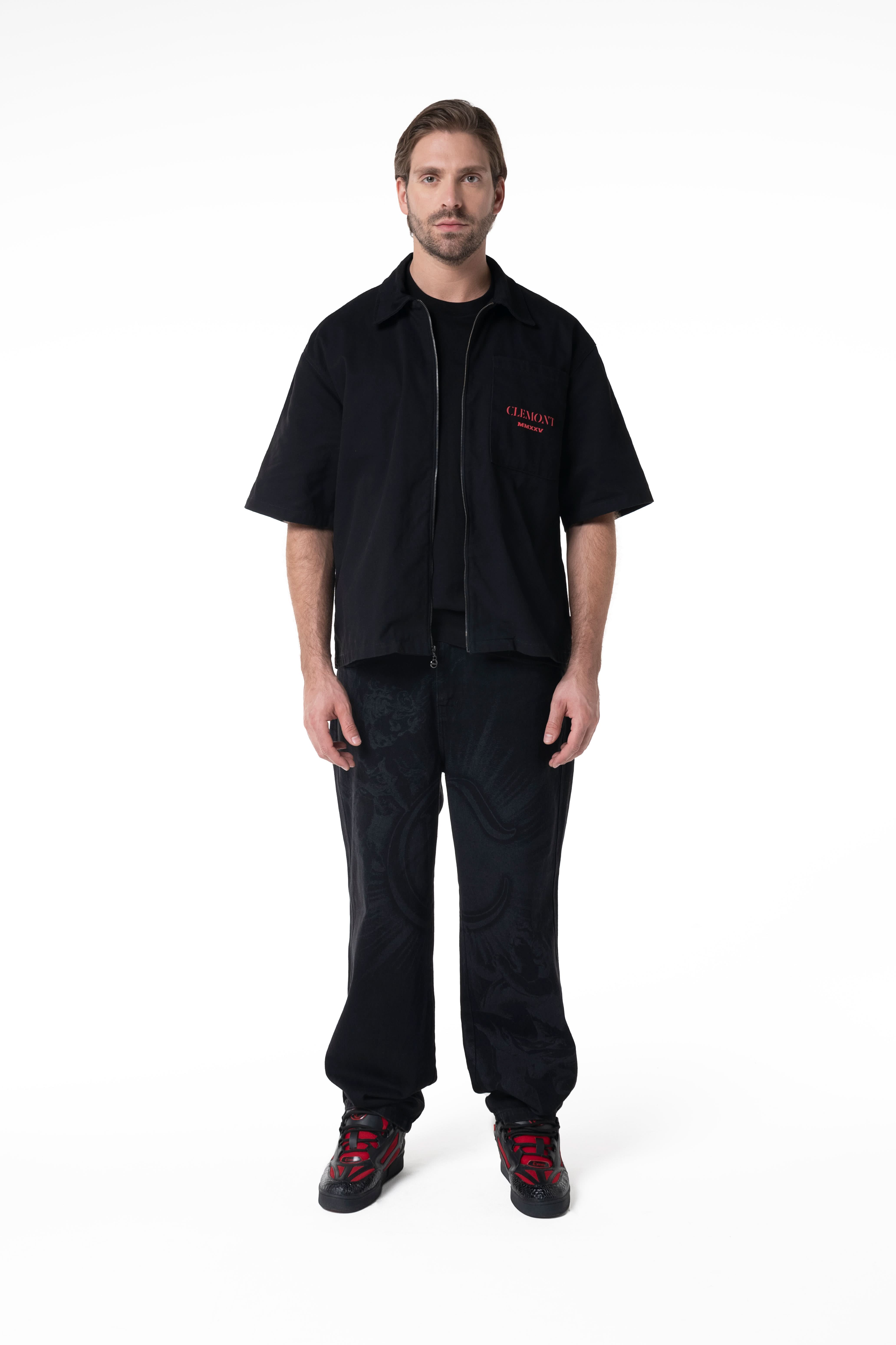 CAMISAS HOMBRE SPEZZATO NEGRO CLEMONT