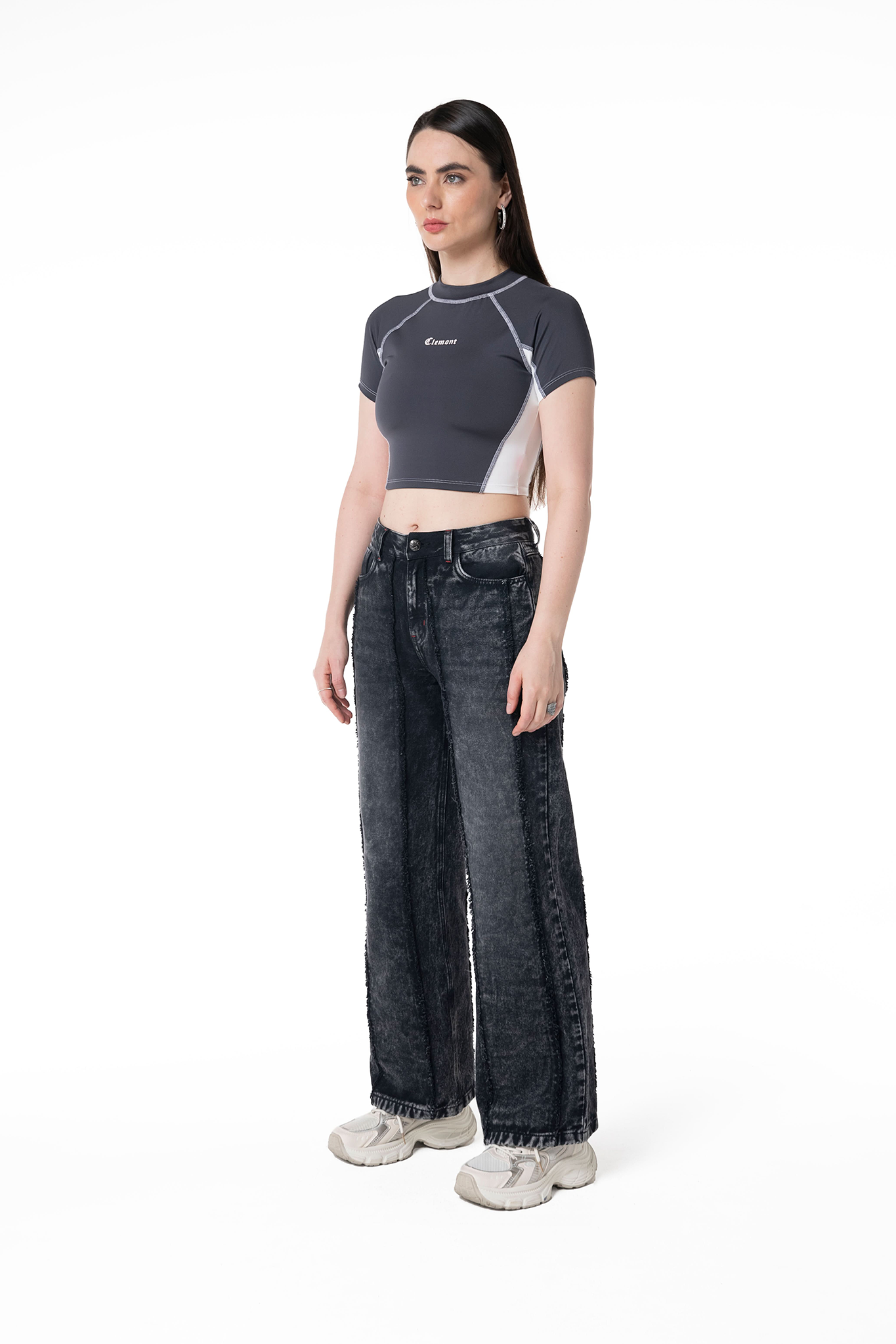 TOPS CORTOS MUJER RUGIADA GRIS CLEMONT