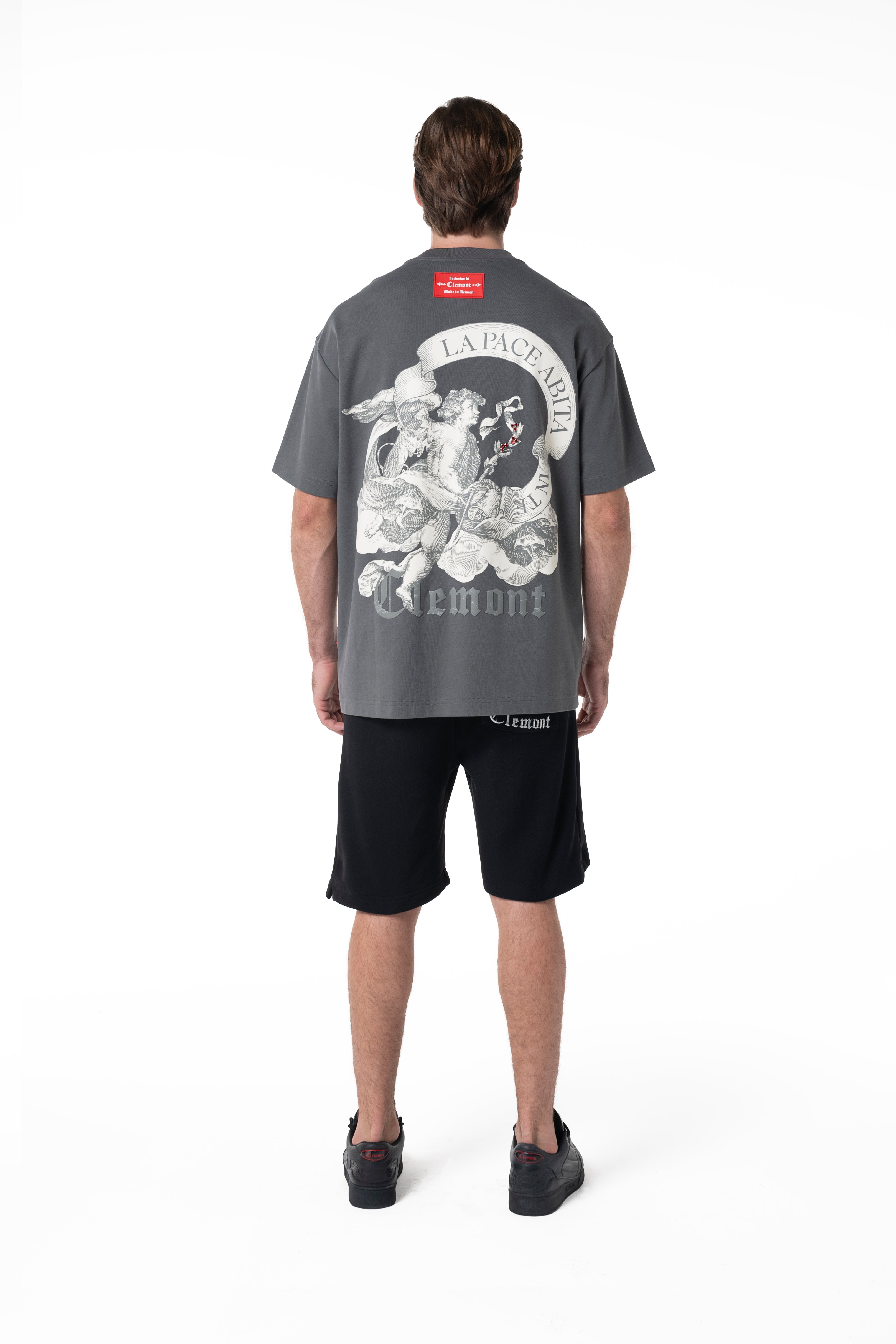CAMISETA OVERSIZED HOMBRE LUSINGA GRIS OSCURO CLEMONT