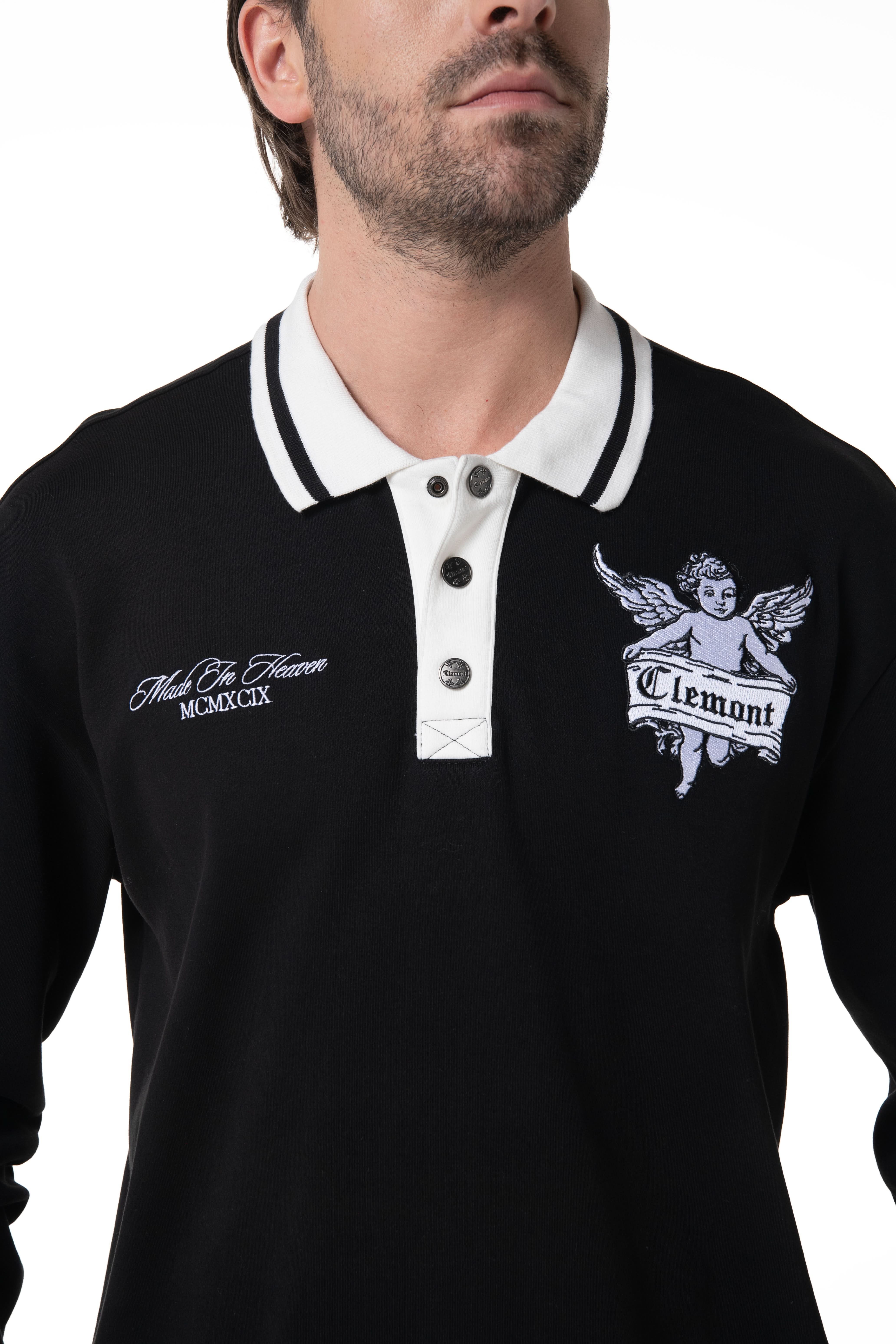 POLO HOMBRE ABISSALE NEGRO CLEMONT