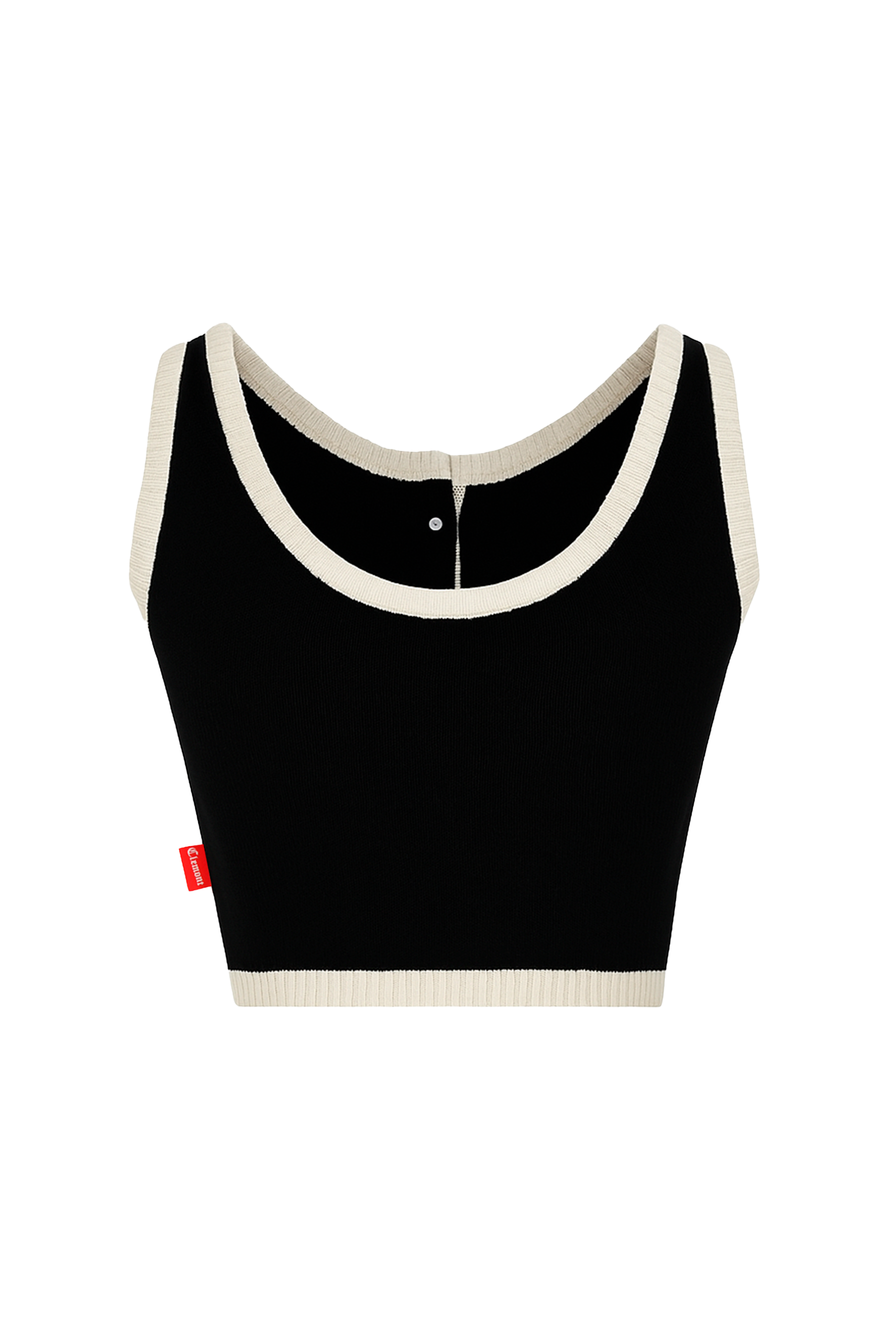 CROP TOP MUJER ELEGANZA NEGRO/CREMA CLEMONT