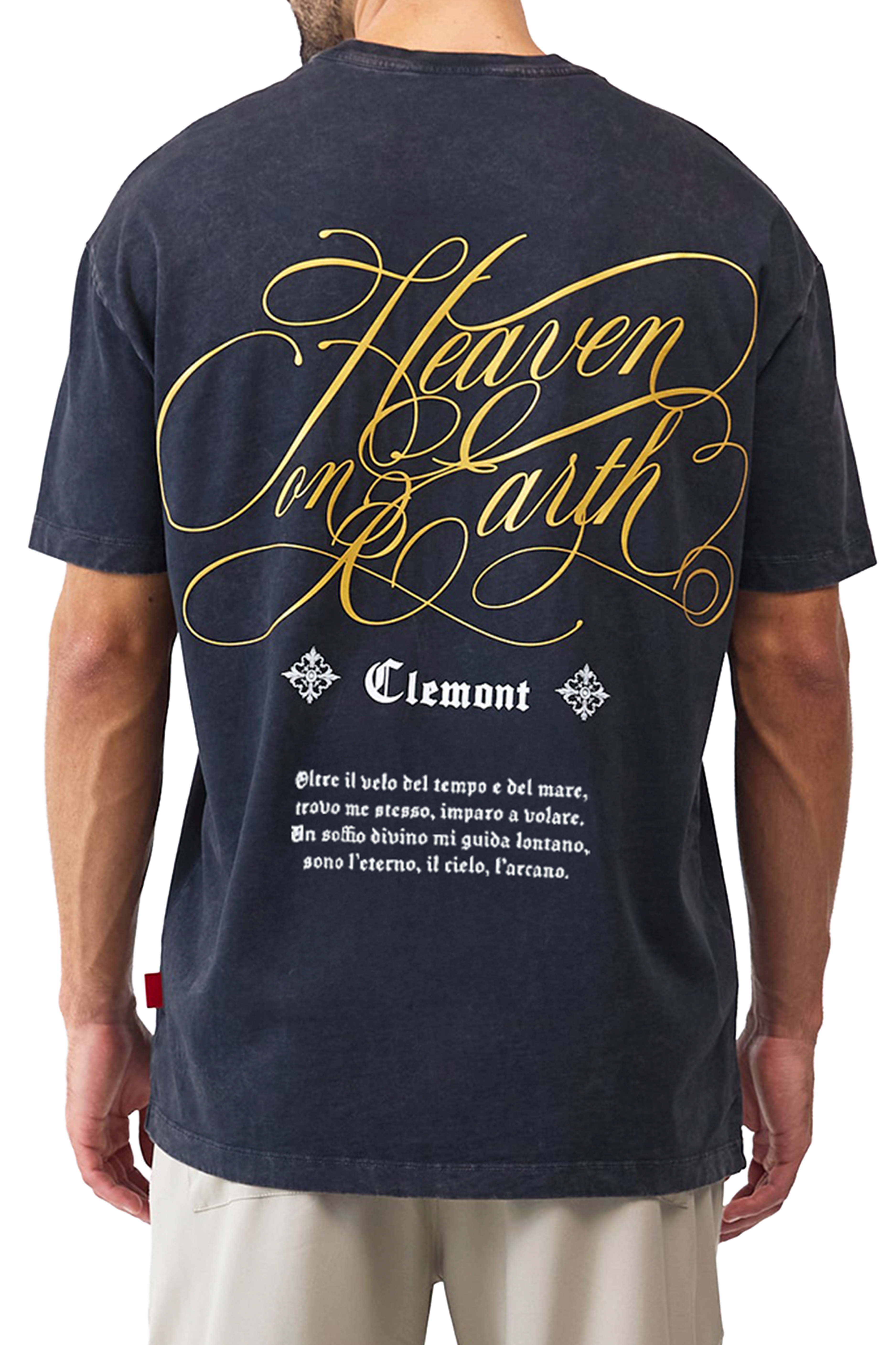 CAMISETA MASCULINO INQUIETANTE NEGRO CLEMONT