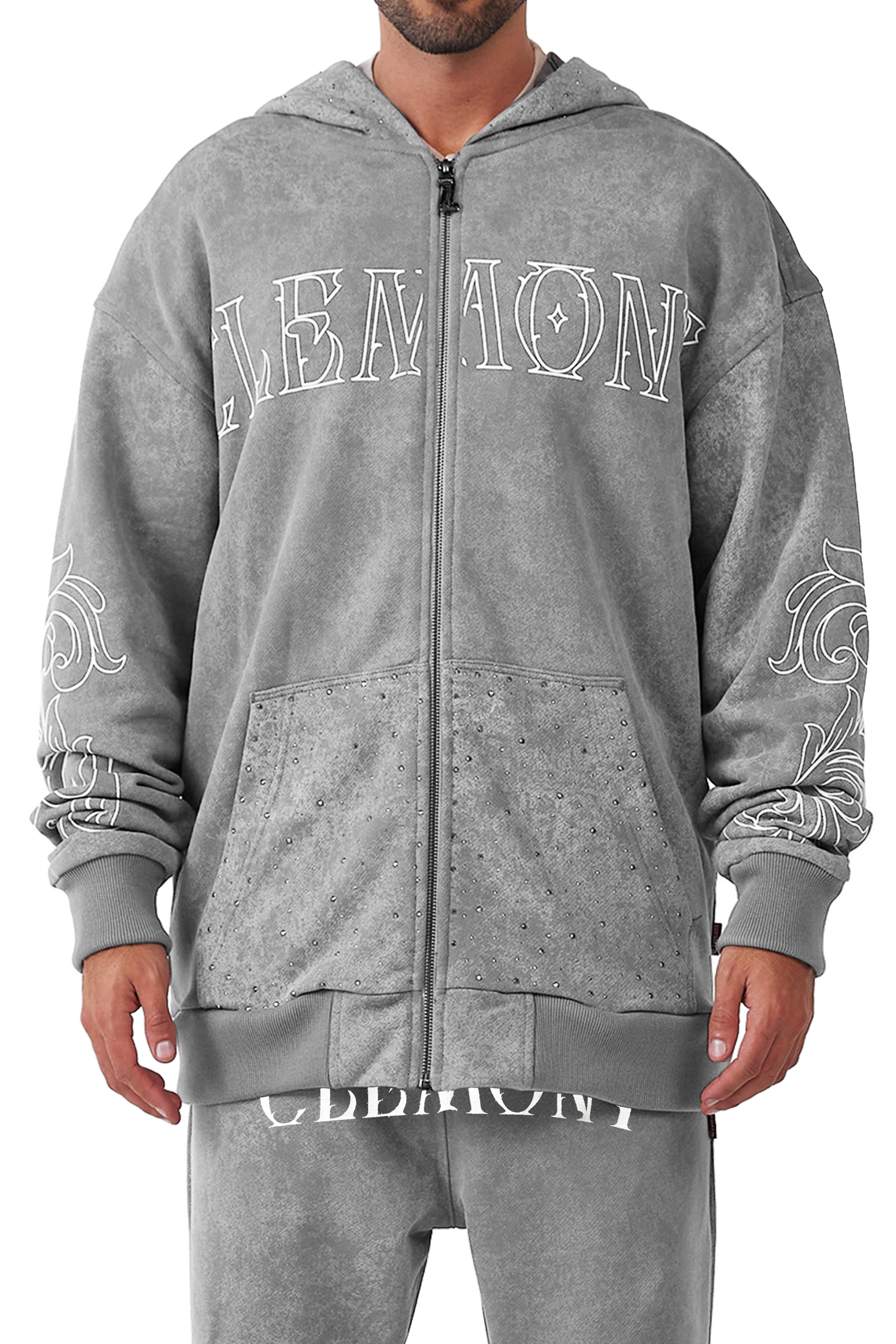 HOODIES HOMBRE MALEVOLO GRIS CLEMONT