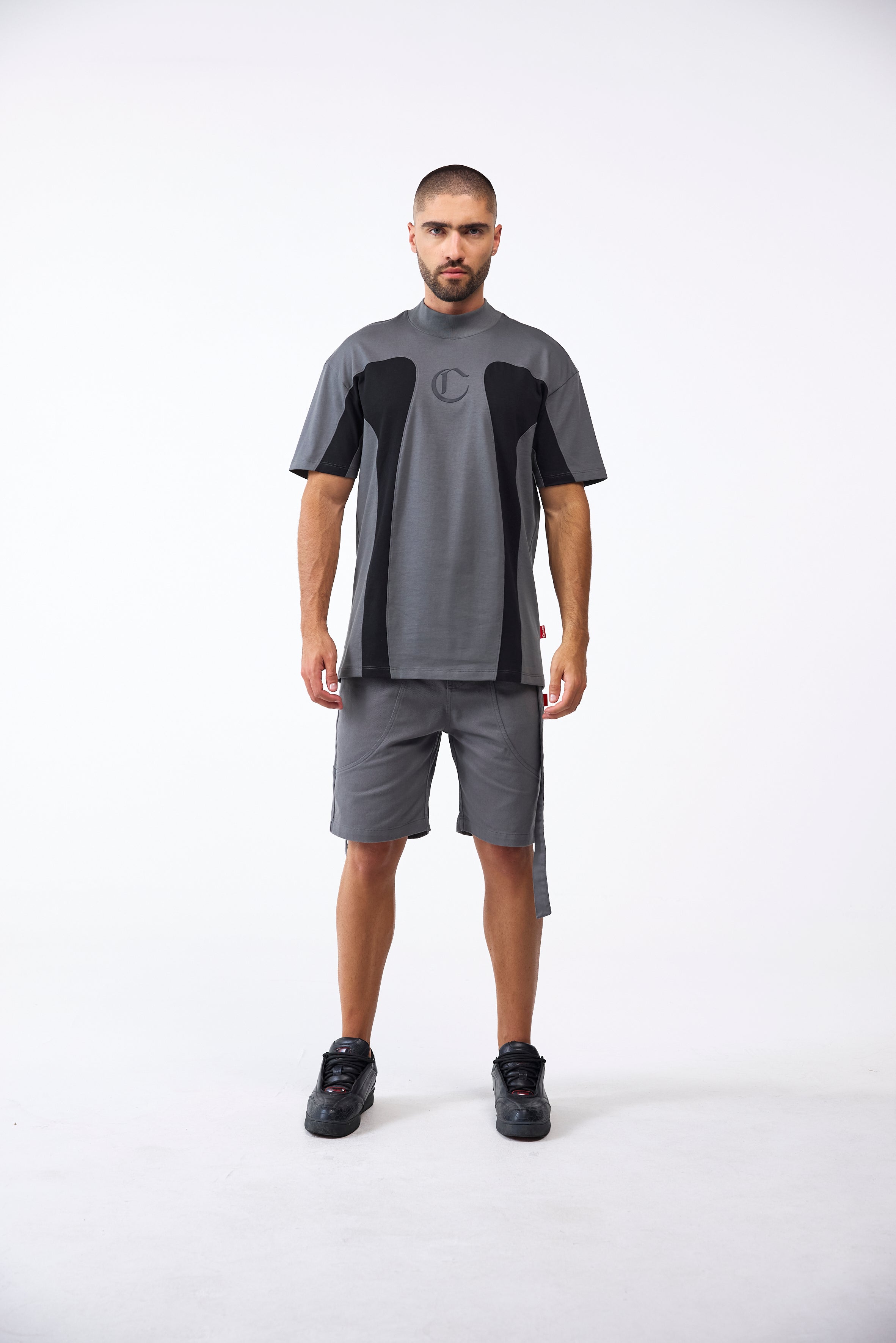 CAMISETA MASCULINO RAGNO GRIS/NEGRO CLEMONT
