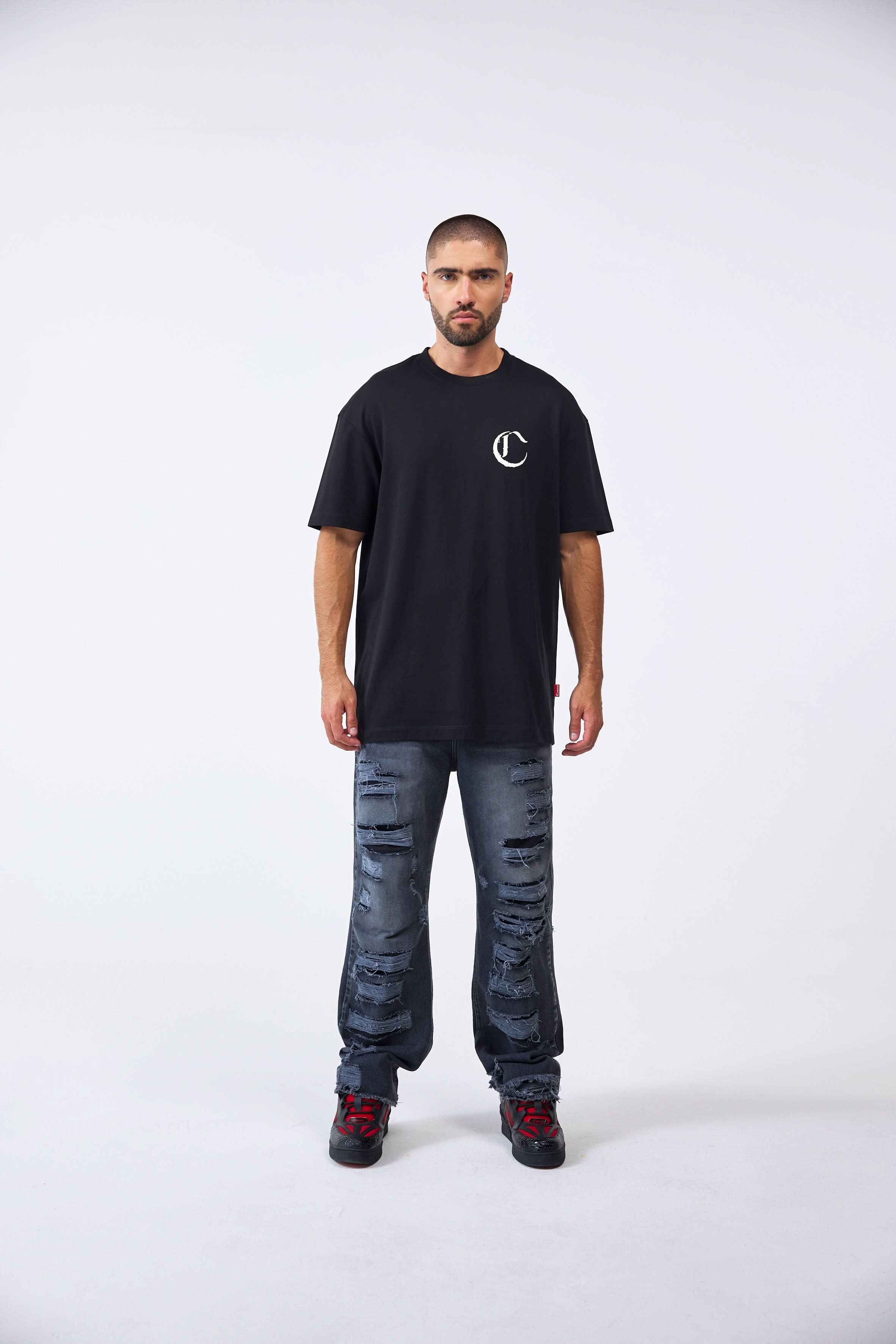 GIOIOSO BLACK CLEMONT MEN'S T-SHIRT