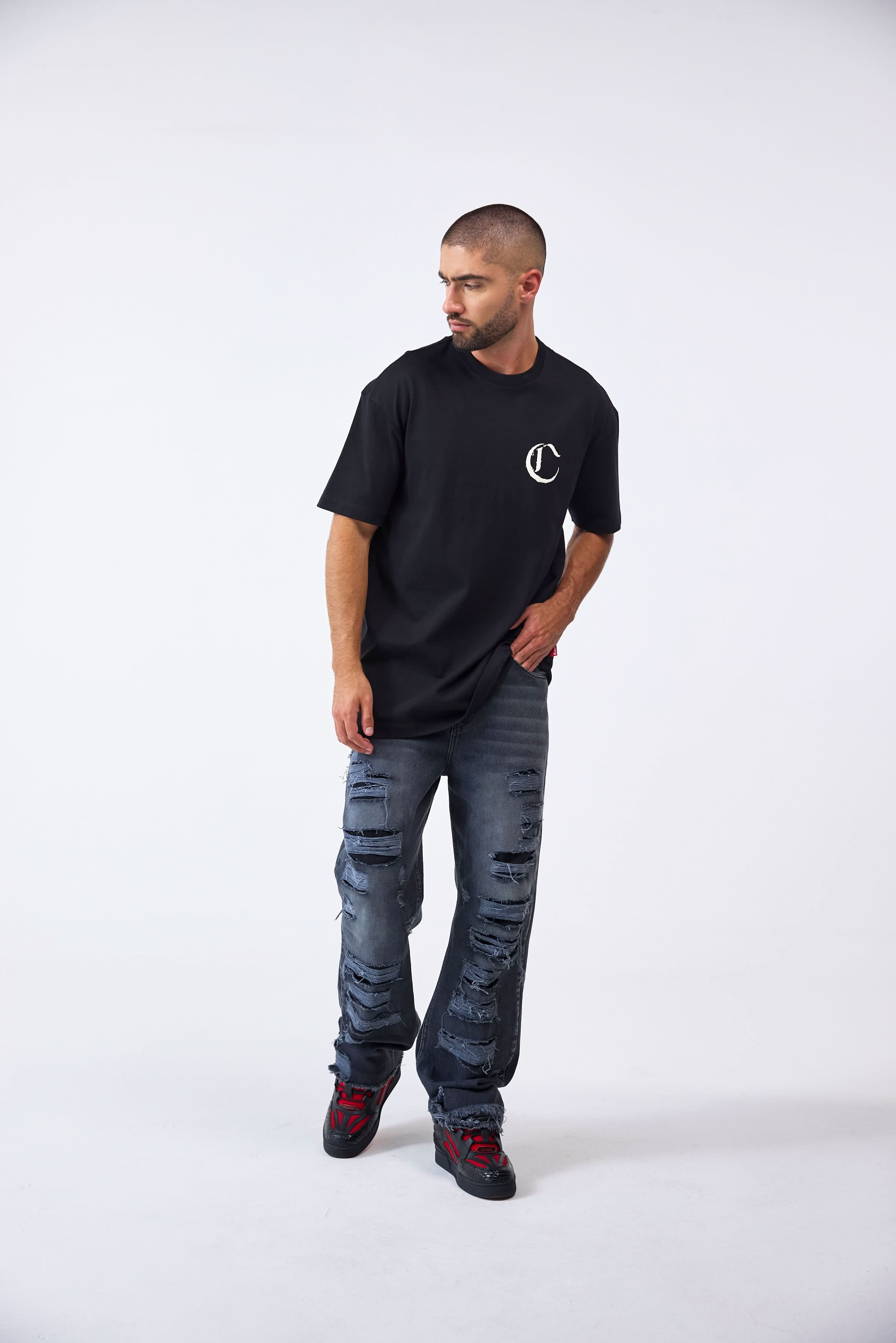 GIOIOSO BLACK CLEMONT MEN'S T-SHIRT