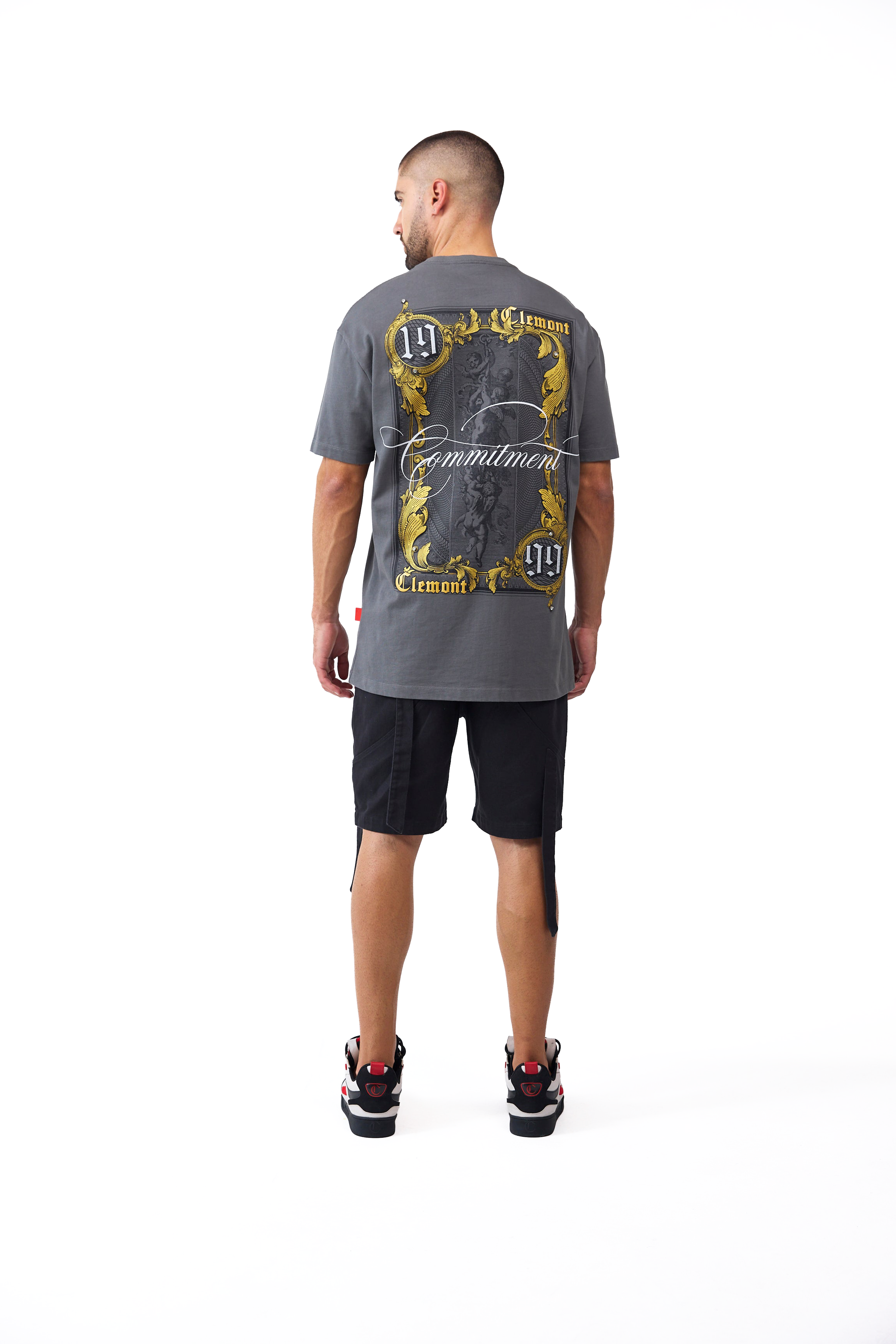 CAMISETA MASCULINO CUPOLA GRIS OSCURO CLEMONT