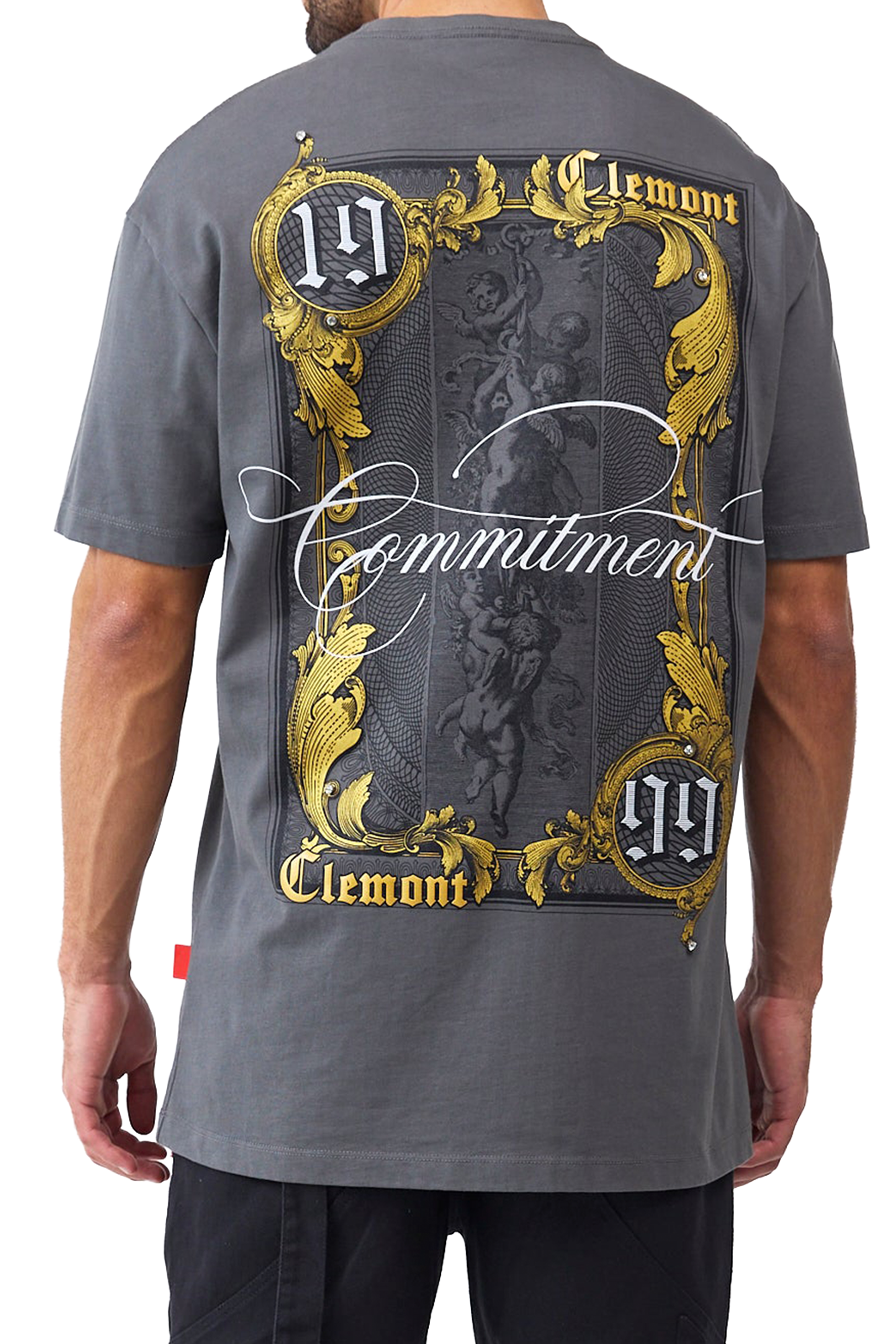 CAMISETA MASCULINO CUPOLA GRIS OSCURO CLEMONT