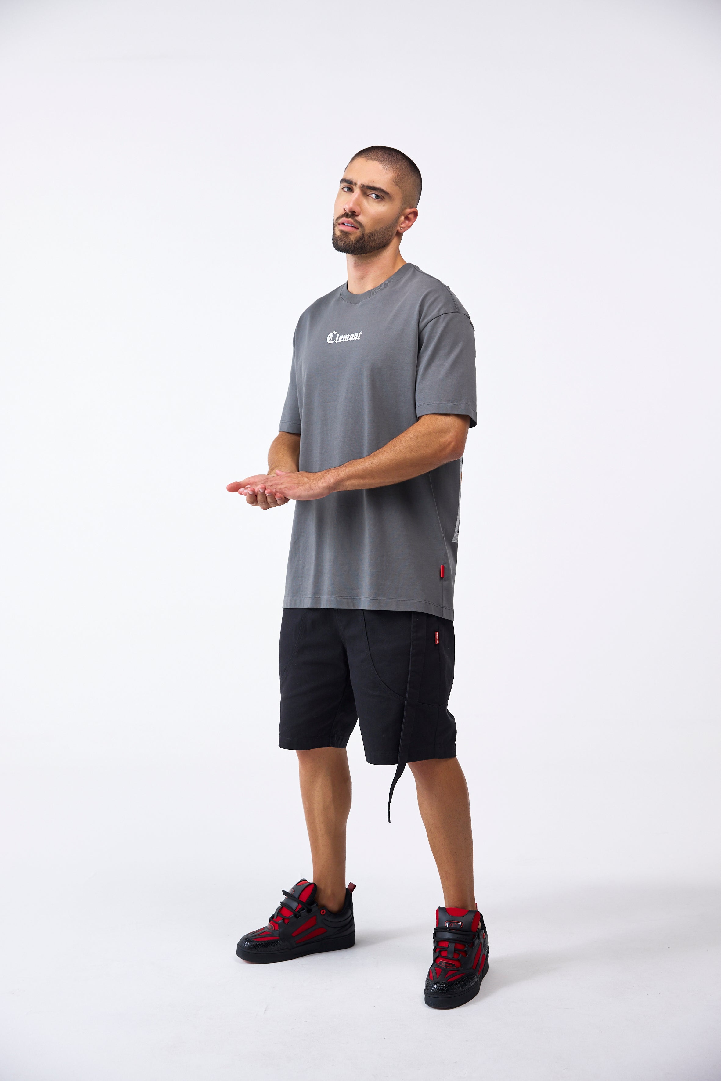 CAMISETA MASCULINO PALADINO GRIS OSCURO CLEMONT