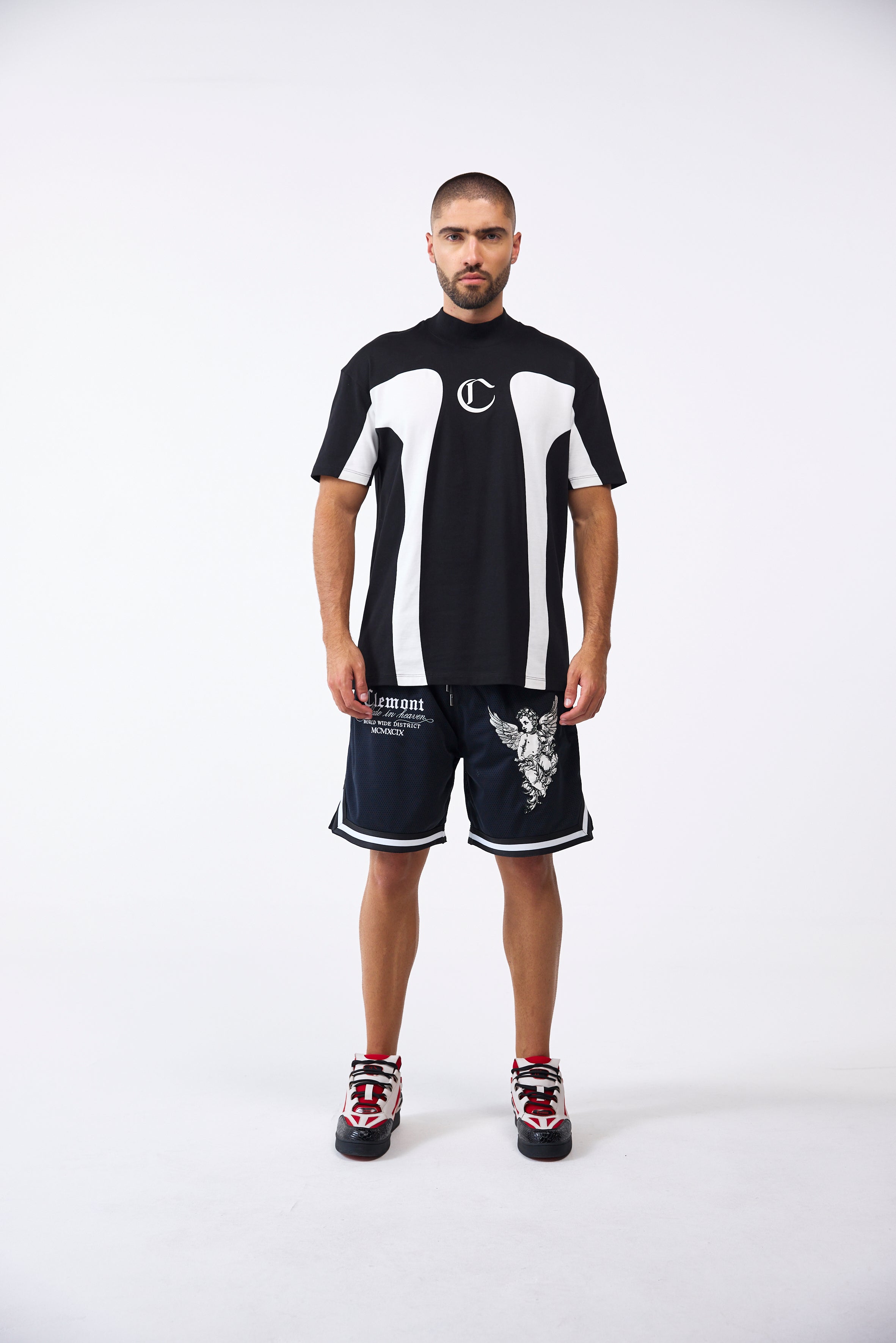 CAMISETA MASCULINO RAGNO NEGRO/CREMA CLEMONT