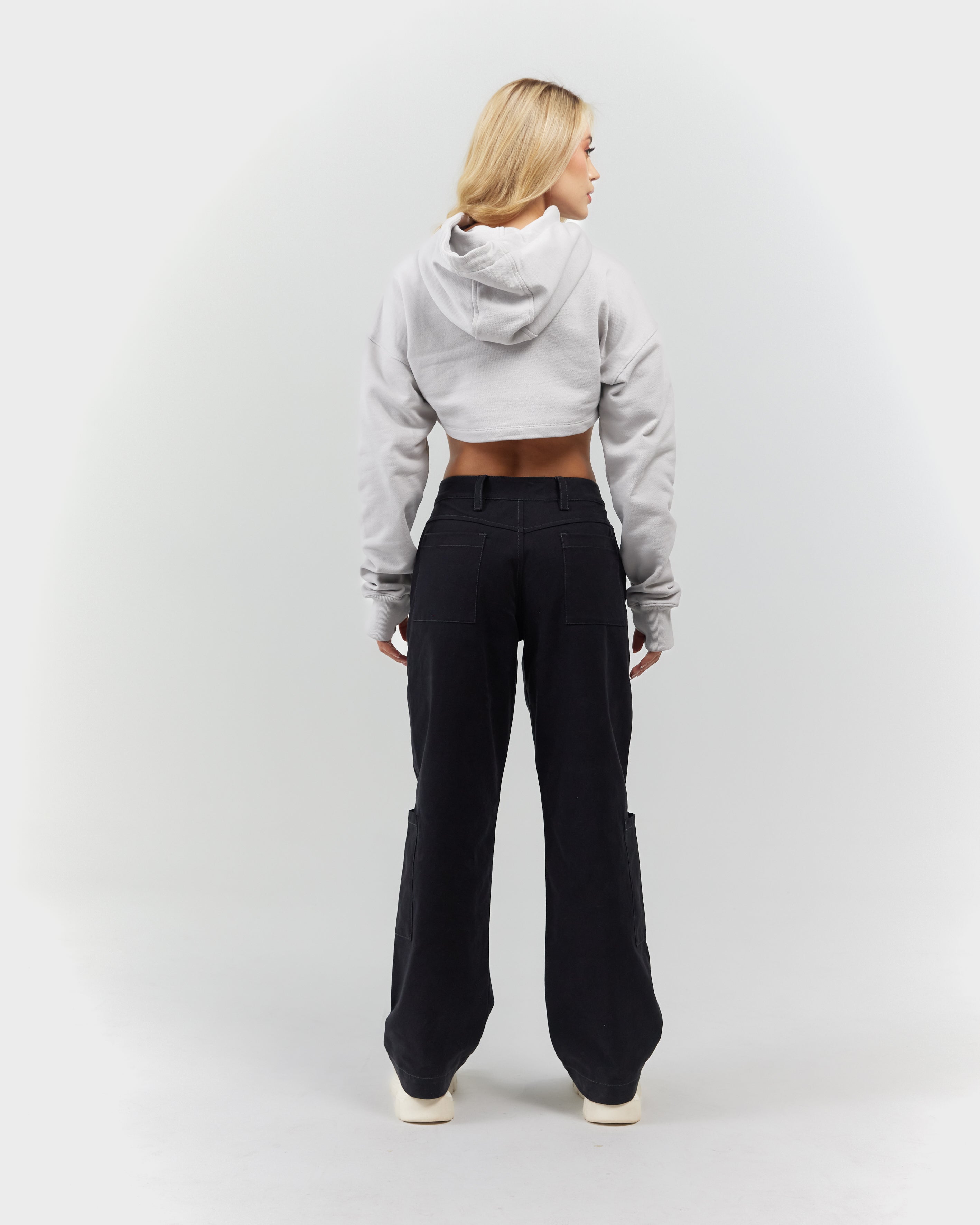 CROPPED HOODIE WOMEN VIGORE GREY CLEMONT