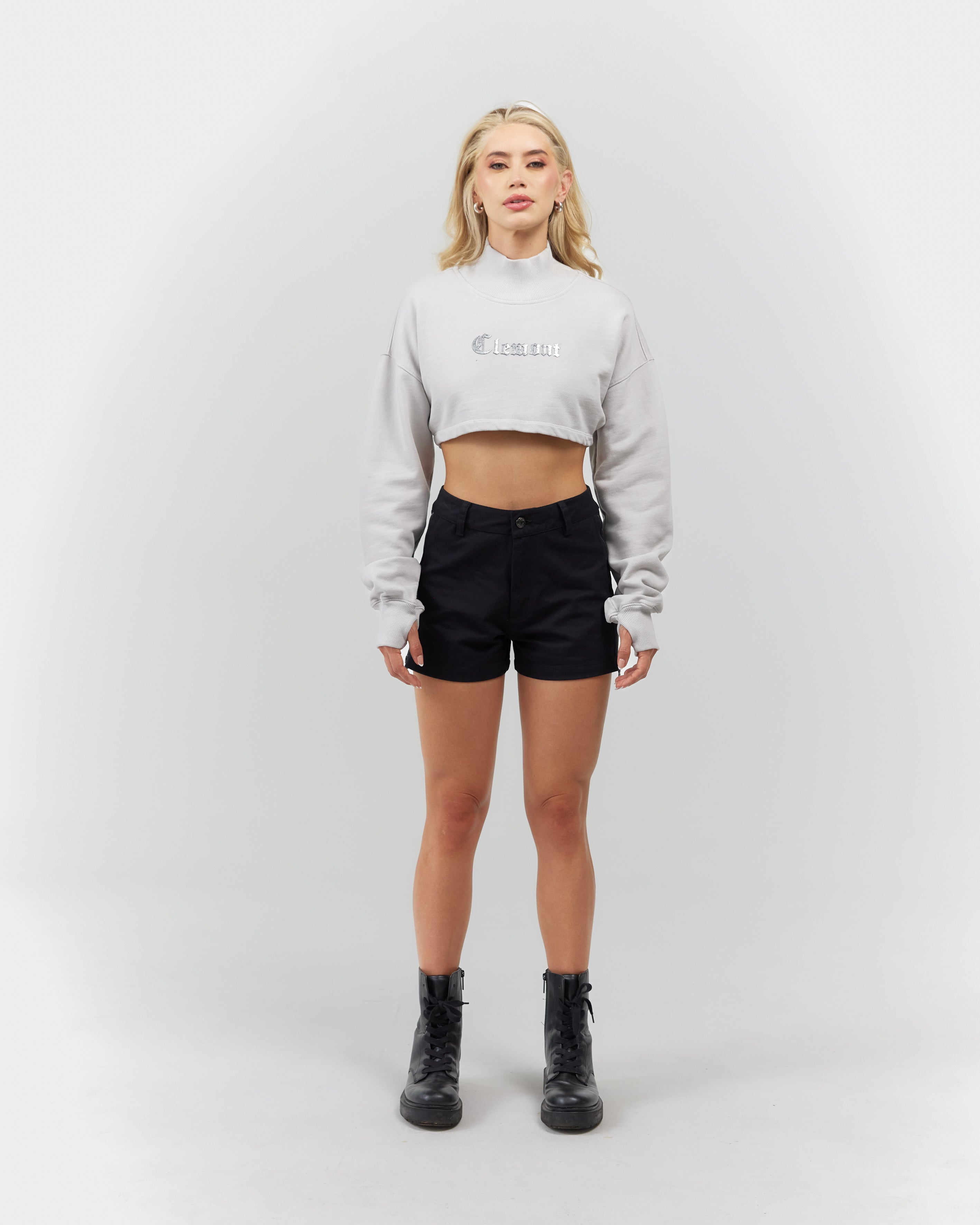 CROPPED SWEATER WOMEN BELLEZZA GREY CLEMONT