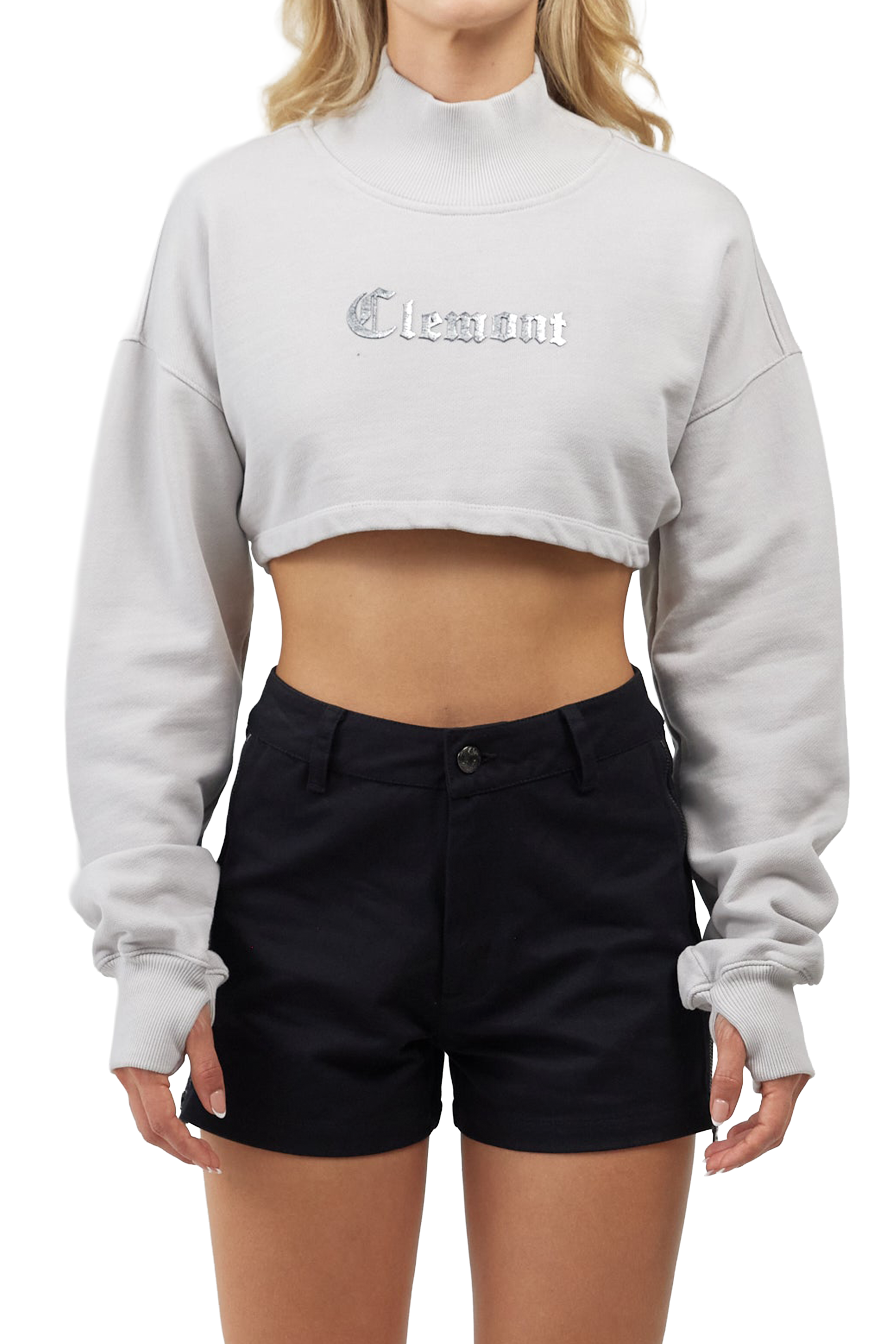 CROPPED SWEATER WOMEN BELLEZZA GREY CLEMONT