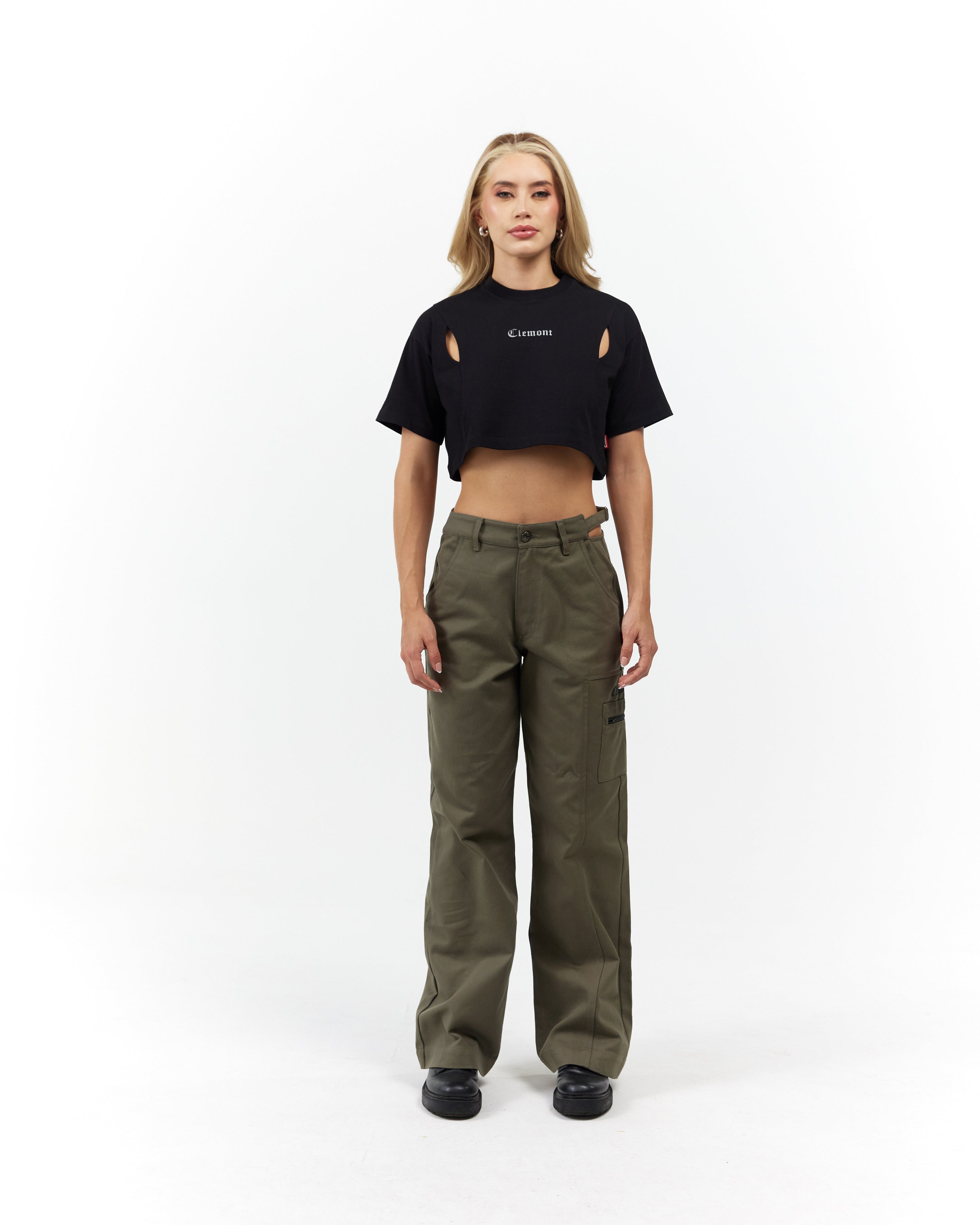 CROP TOP WOMEN RAGGIANTE BLACK CLEMONT