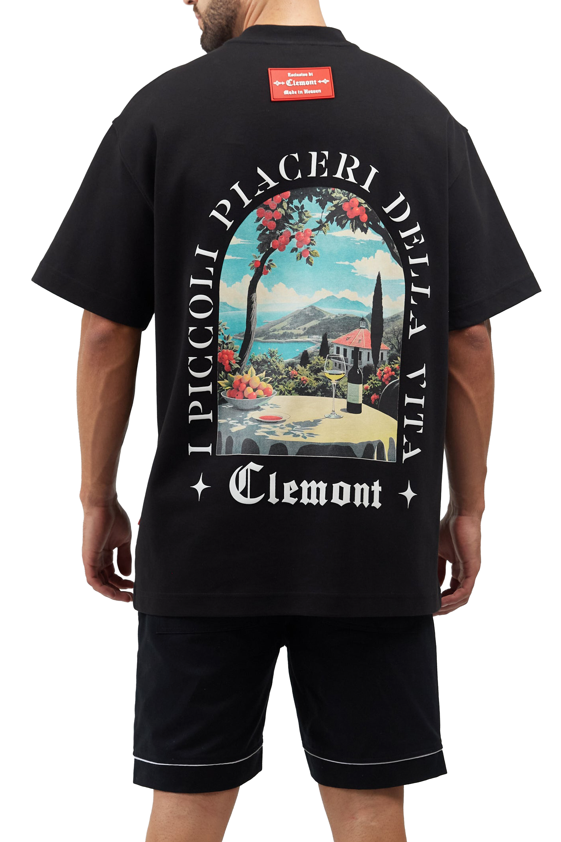 T-SHIRT MEN OVERSIZED ECLATANTE BLACK CLEMONT