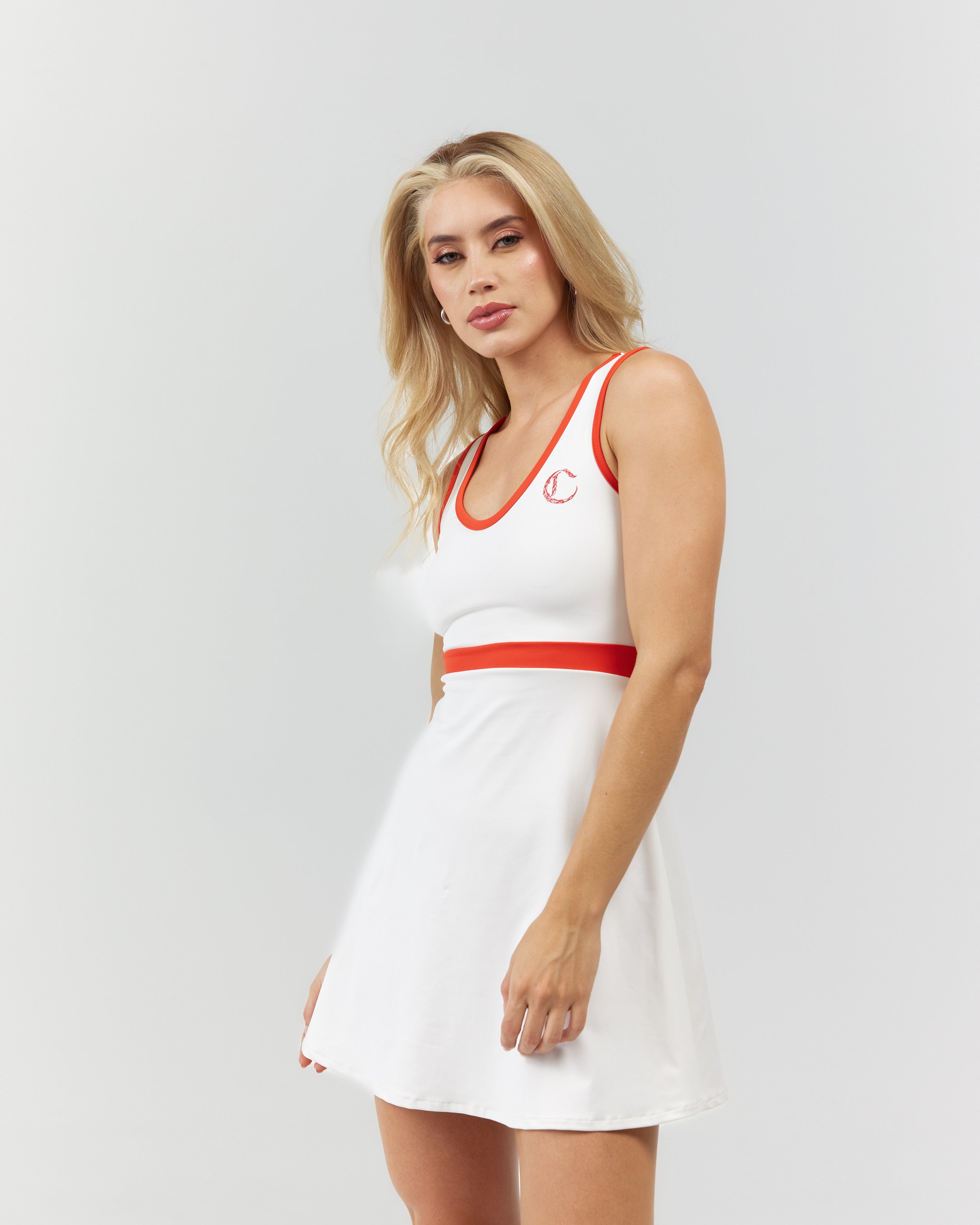 VESTIDO MUJER OPULENTIA CREAM/RED CLEMONT