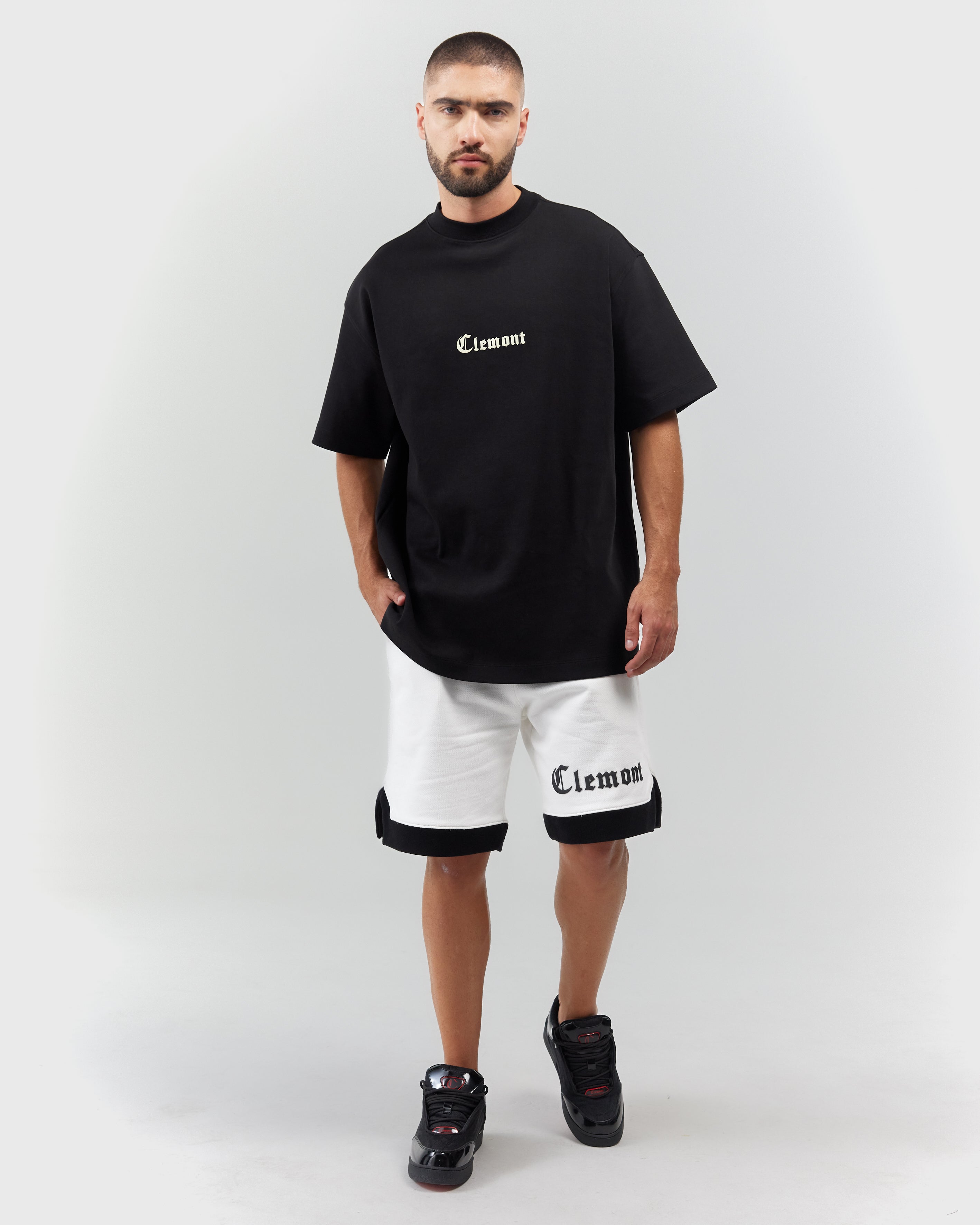 T-SHIRT MEN OVERSIZED FULGORE BLACK CLEMONT