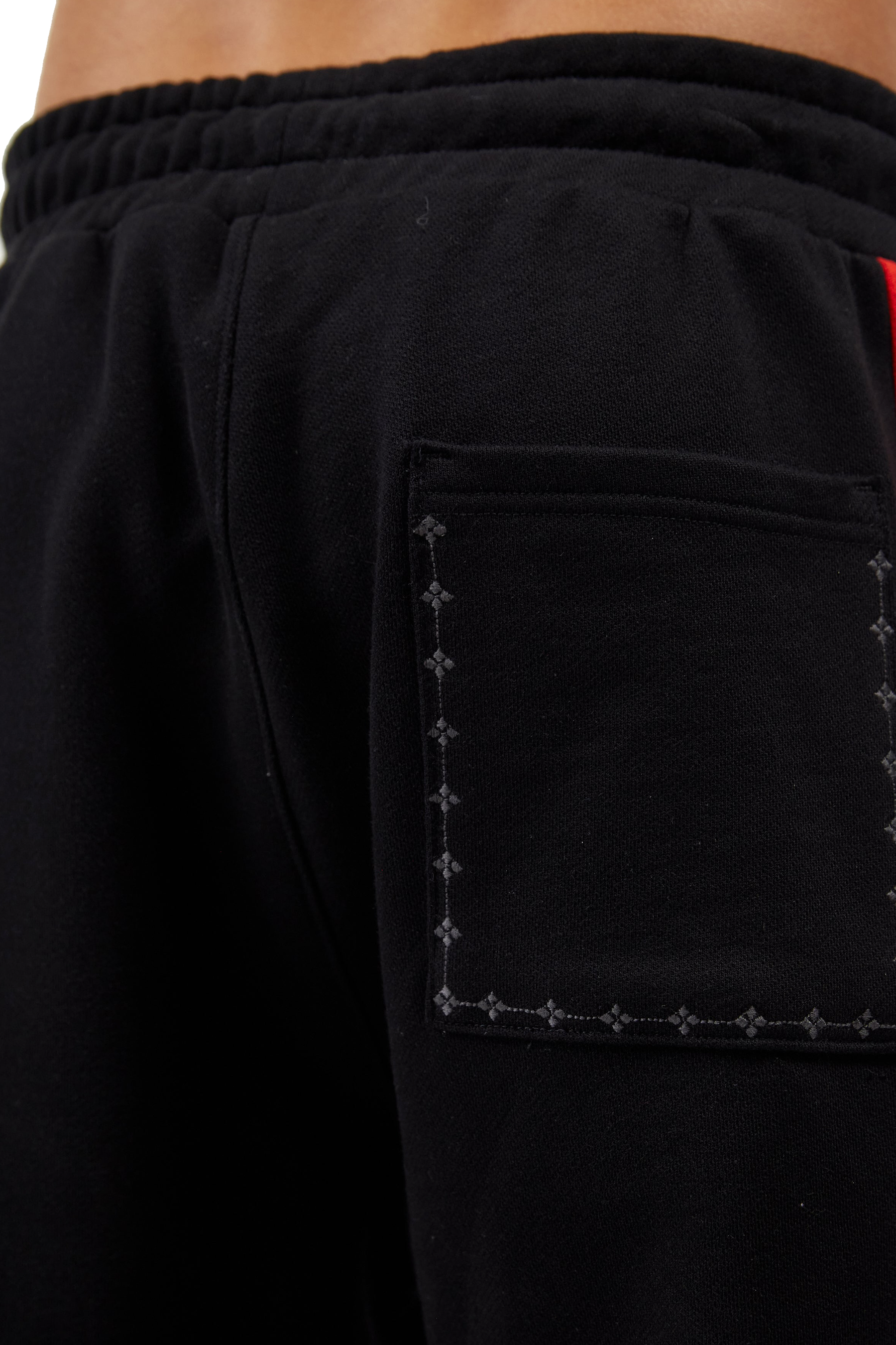 SWEAT PANTS MEN LUSSO BLACK/RED CLEMONT