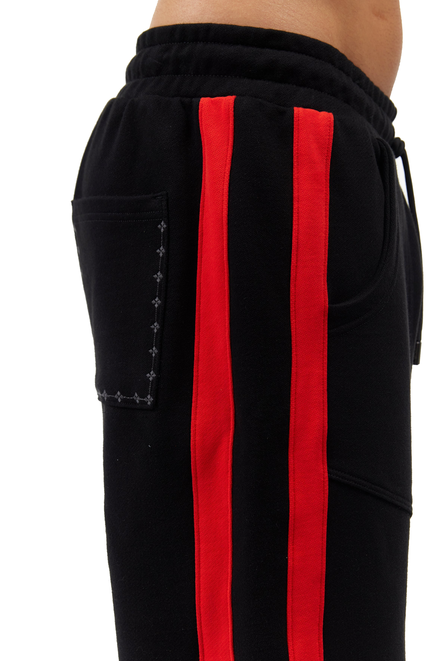 SWEAT PANTS MEN LUSSO BLACK/RED CLEMONT