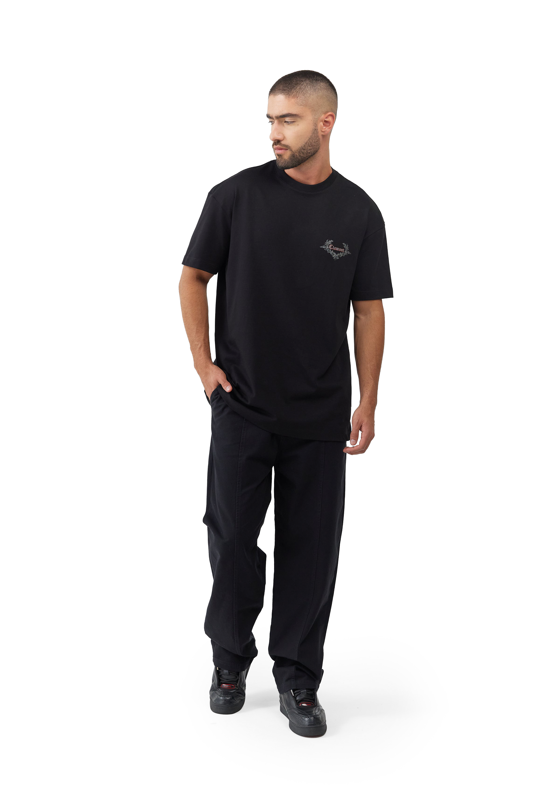 T-SHIRT MEN RADIOSITÁ BLACK CLEMONT