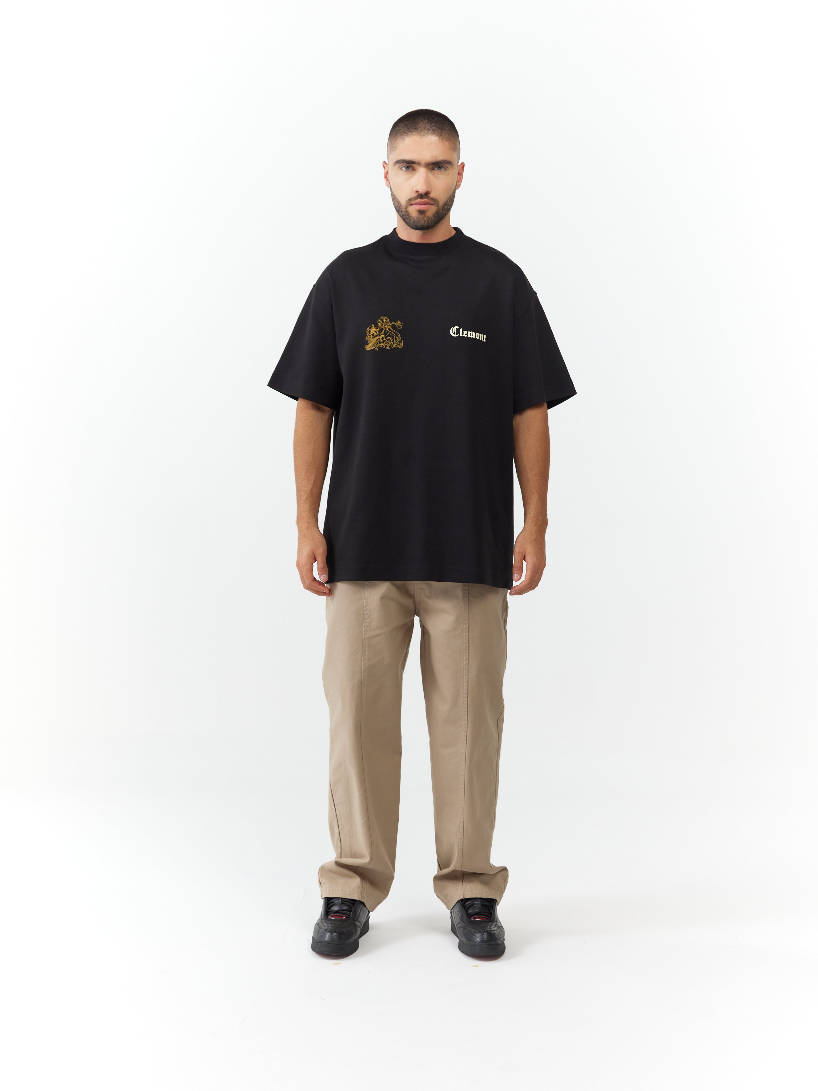 T-SHIRT MEN OVERSIZED  GIOIELLO BLACK  CLEMONT