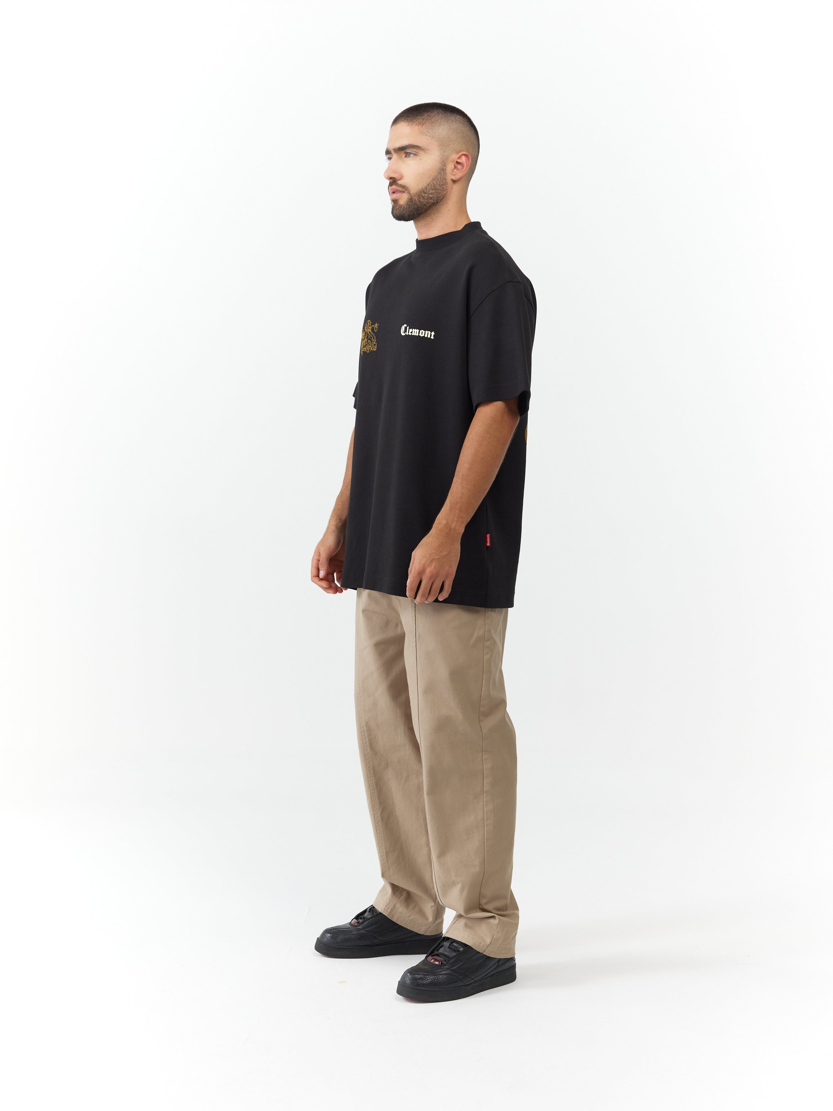 T-SHIRT MEN OVERSIZED  GIOIELLO BLACK  CLEMONT