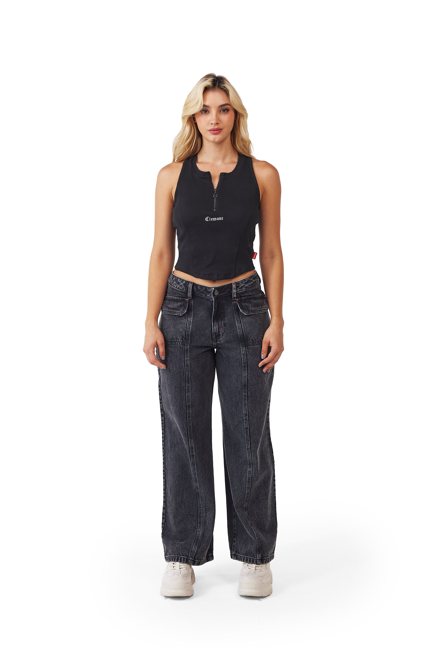 CROP TOPS FRAGILE NEGRO CLEMONT