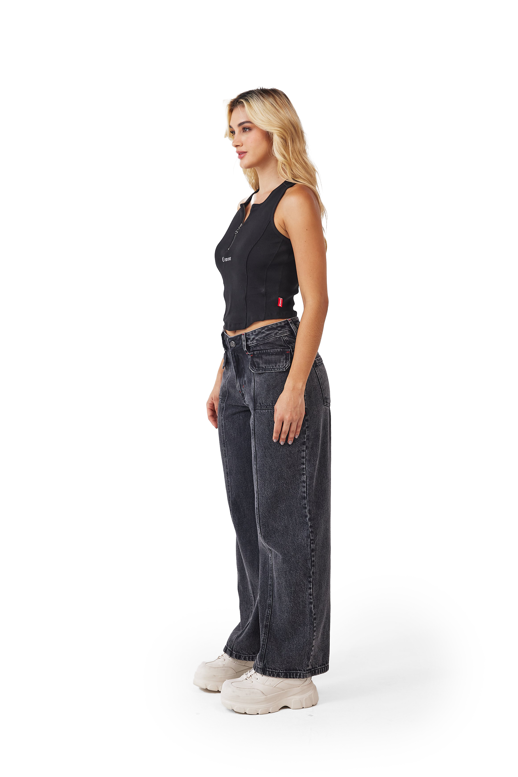 CROP TOPS FRAGILE NEGRO CLEMONT