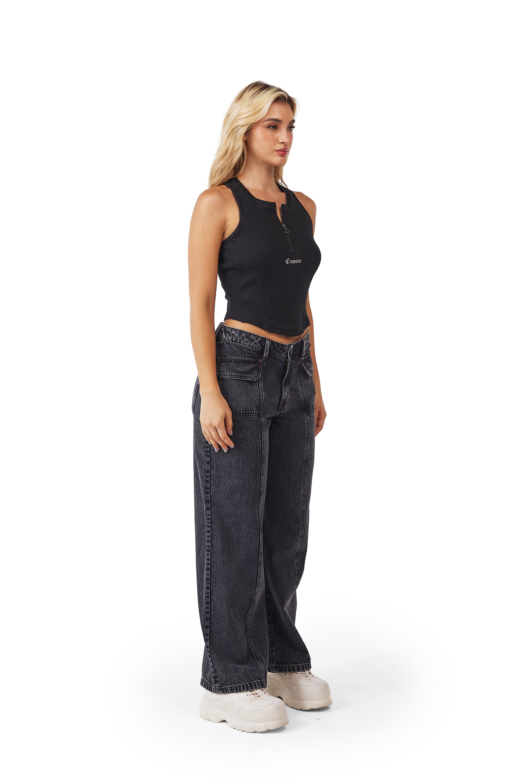 CROP TOPS FRAGILE NEGRO CLEMONT