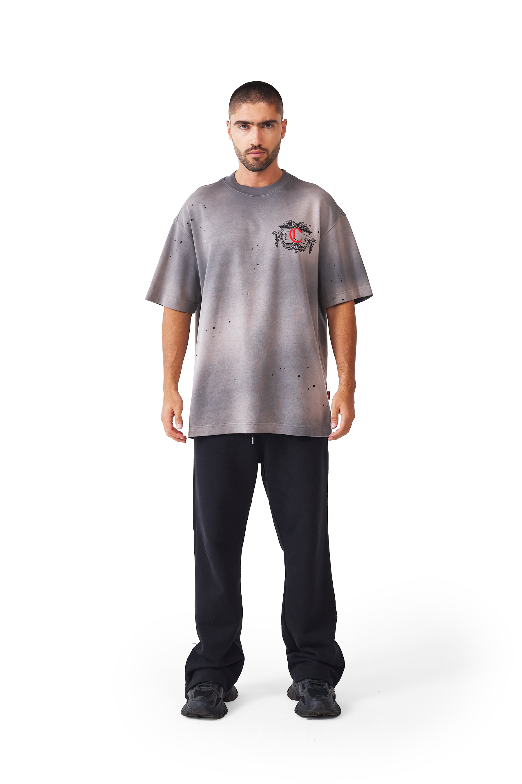 MEN'S OVERSIZED DISORDINE DARK GREY T-SHIRT CLEMONT