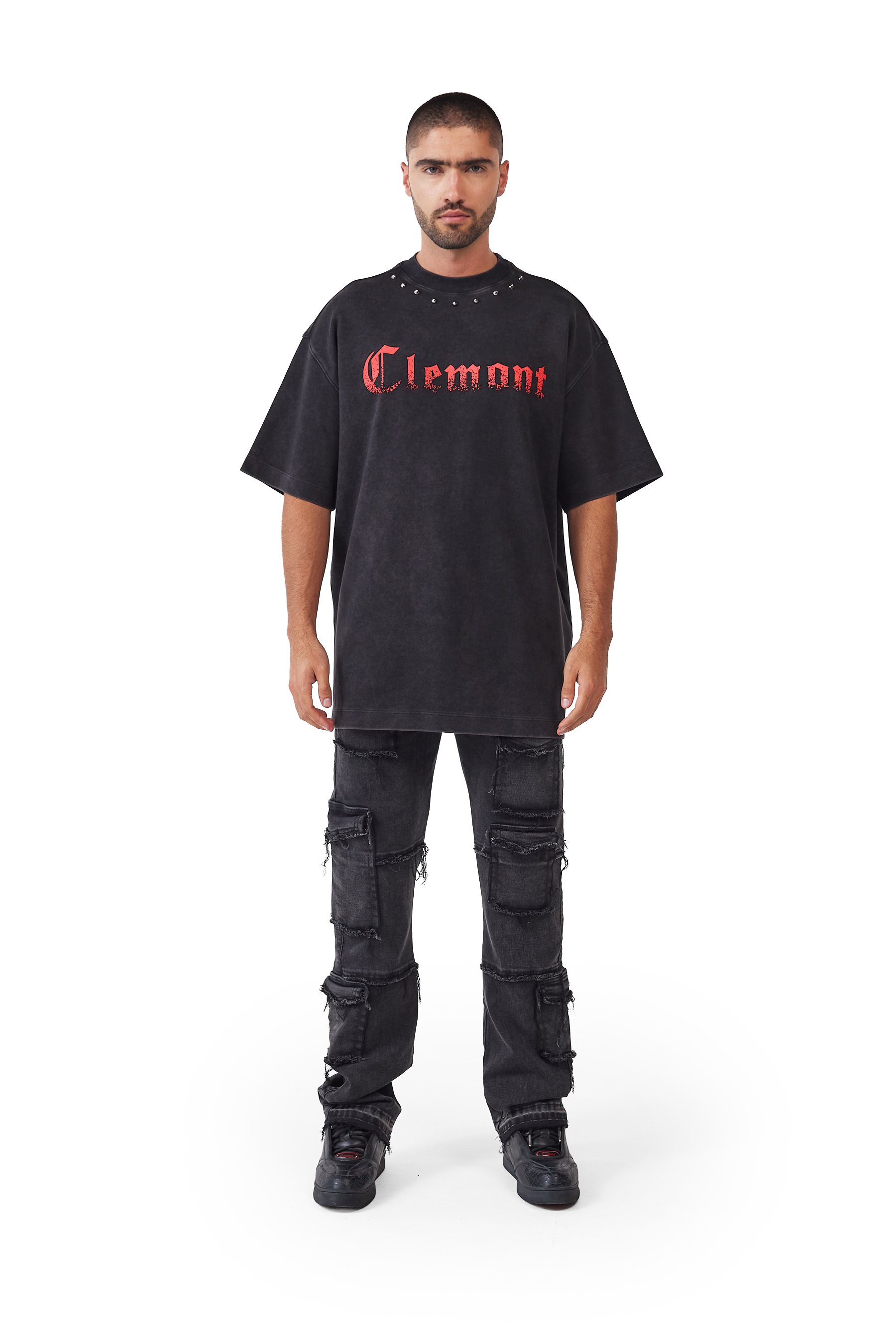 CAMISETA HOMBRE OVERSIZED ABOMINIO NEGRO CLEMONT