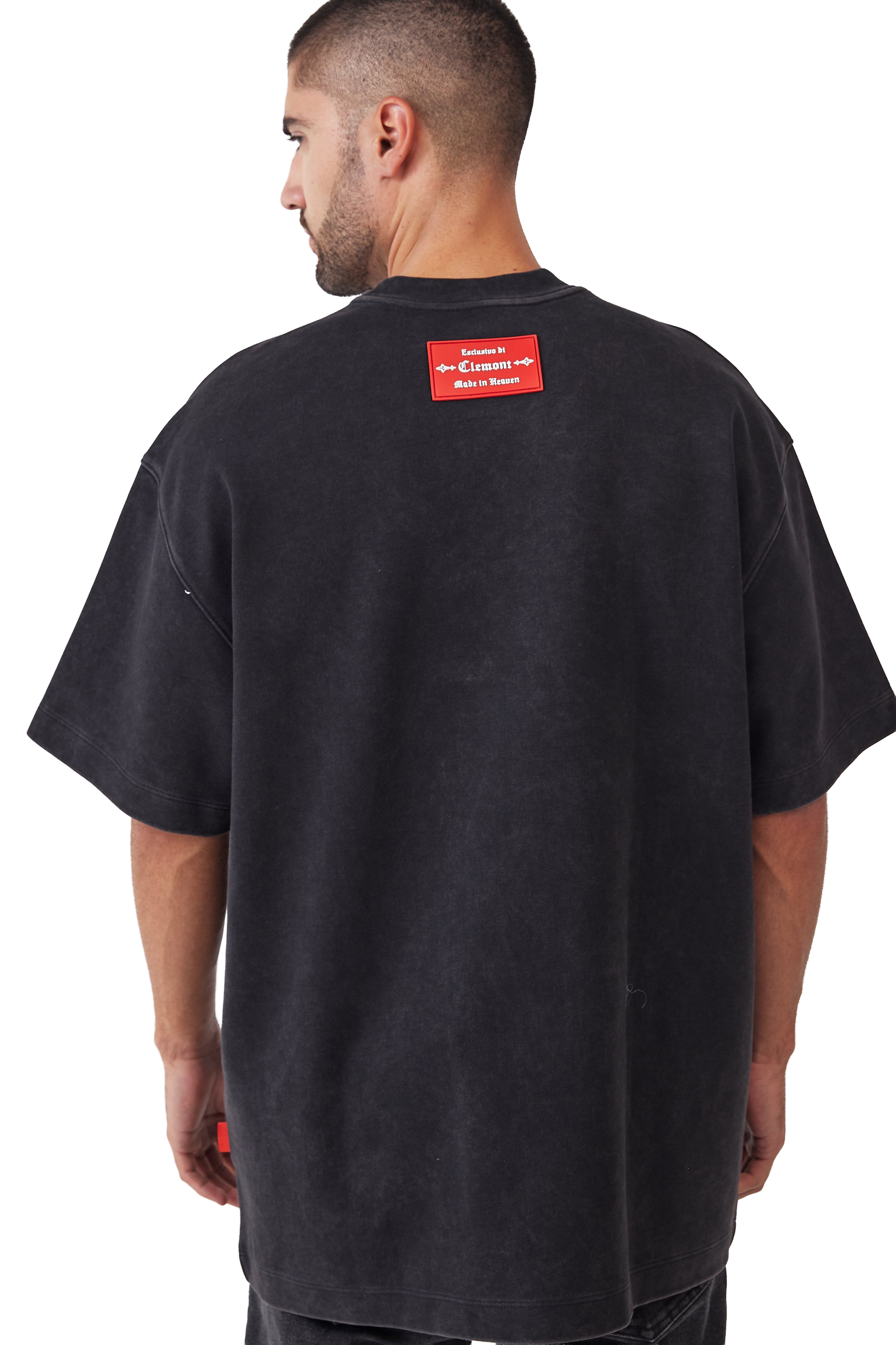 CAMISETA HOMBRE OVERSIZED ABOMINIO NEGRO CLEMONT