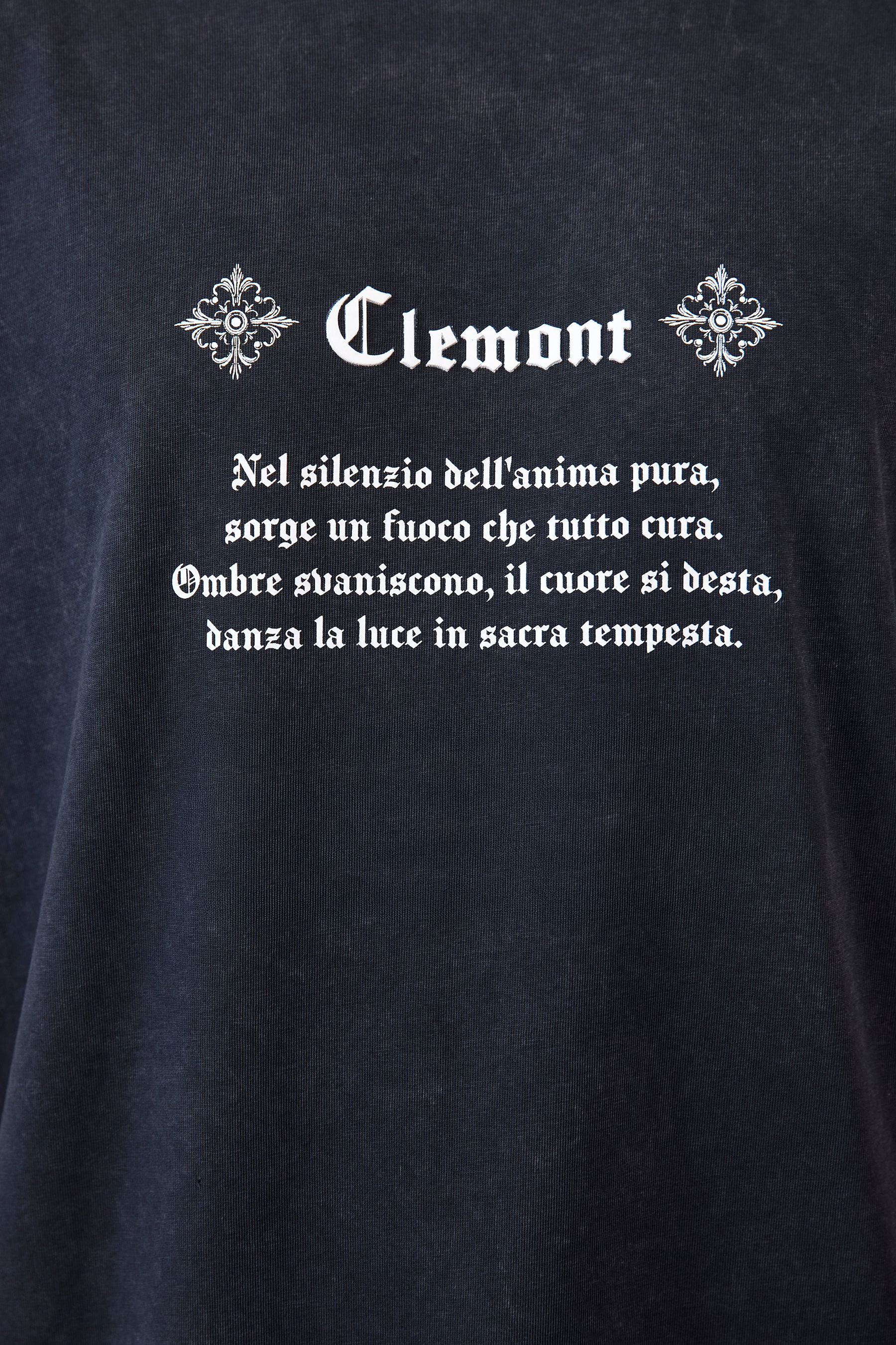 CAMISETA MASCULINO INQUIETANTE NEGRO CLEMONT