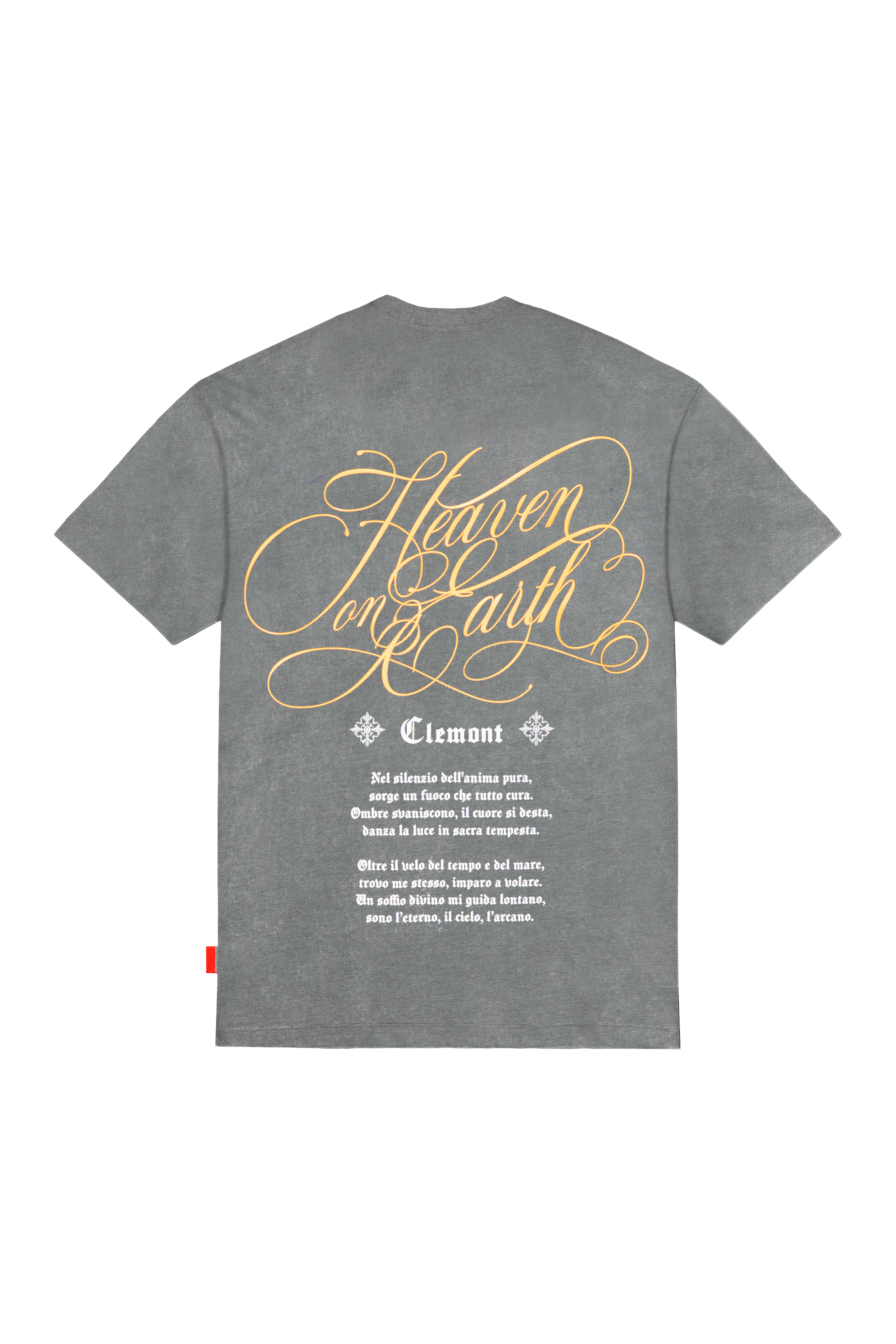 CAMISETA MASCULINO INQUIETANTE GRIS OSCURO CLEMONT