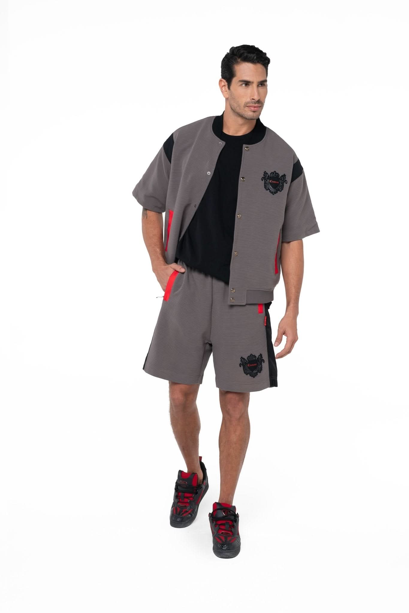 CAMISA SEMI OVERSIZED MASCULINA ISTANA GRIS CLEMONT - Clemont Oficial