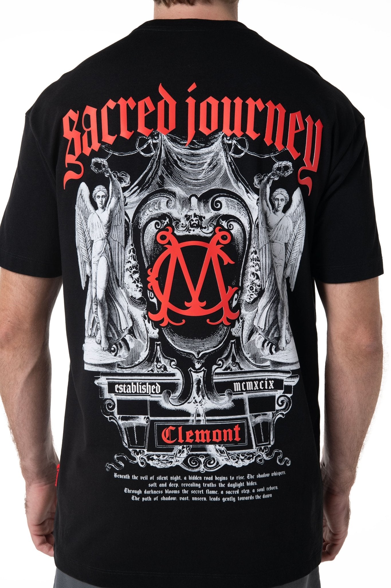 CAMISETA HOMBRE INCRESPATURA NEGRO CLEMONT - Clemont Oficial