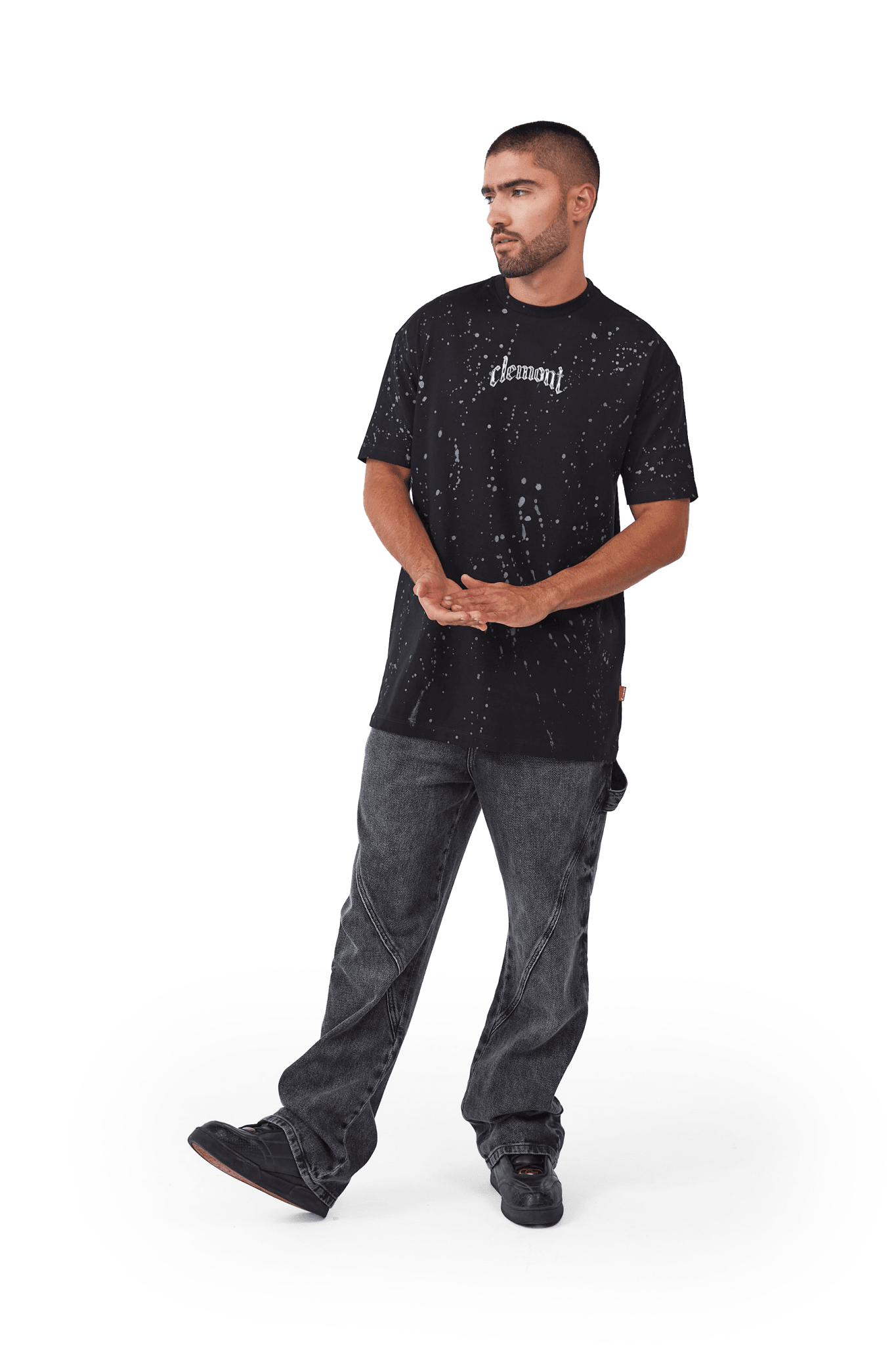 CAMISETA HOMBRE MACCHIA NEGRO CLEMONT - Clemont Oficial