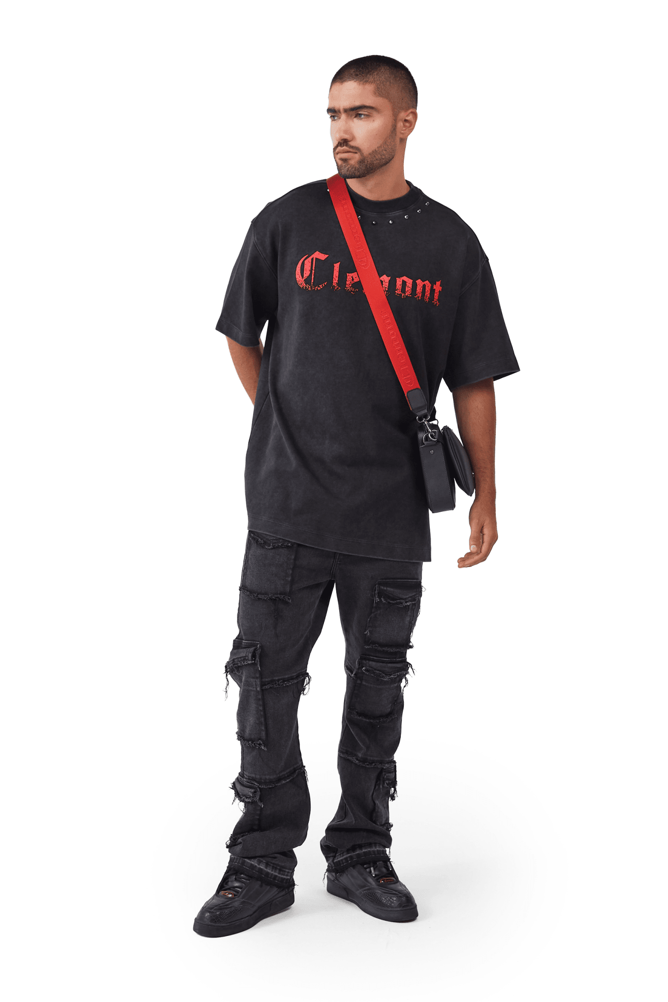 CAMISETA HOMBRE OVERSIZED ABOMINIO NEGRO CLEMONT - CLEMONT.CO S.A.S.