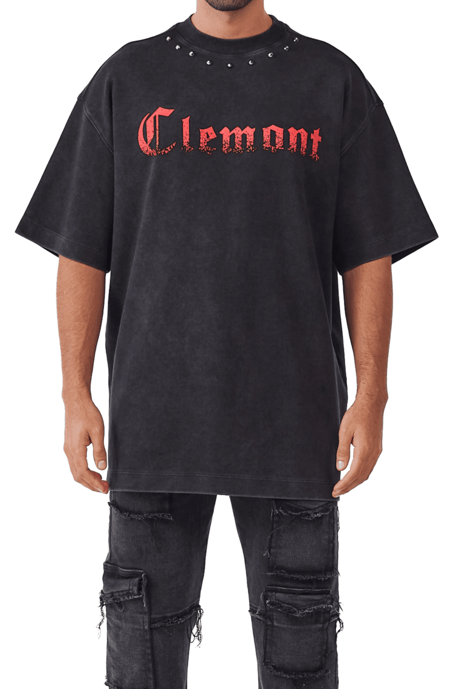 CAMISETA HOMBRE OVERSIZED ABOMINIO NEGRO CLEMONT - CLEMONT.CO S.A.S.