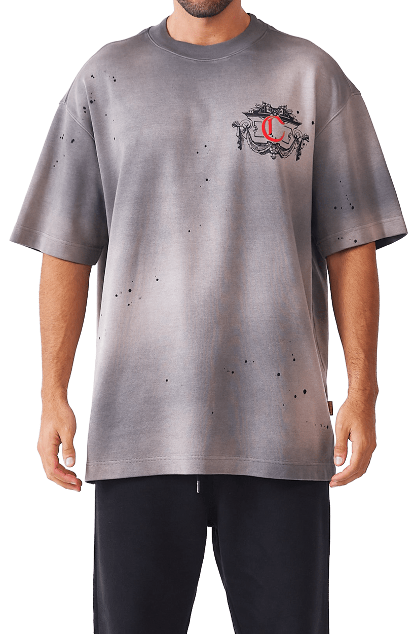 CAMISETA HOMBRE OVERSIZED DISORDINE GRIS OSCURO CLEMONT - CLEMONT.CO S.A.S.