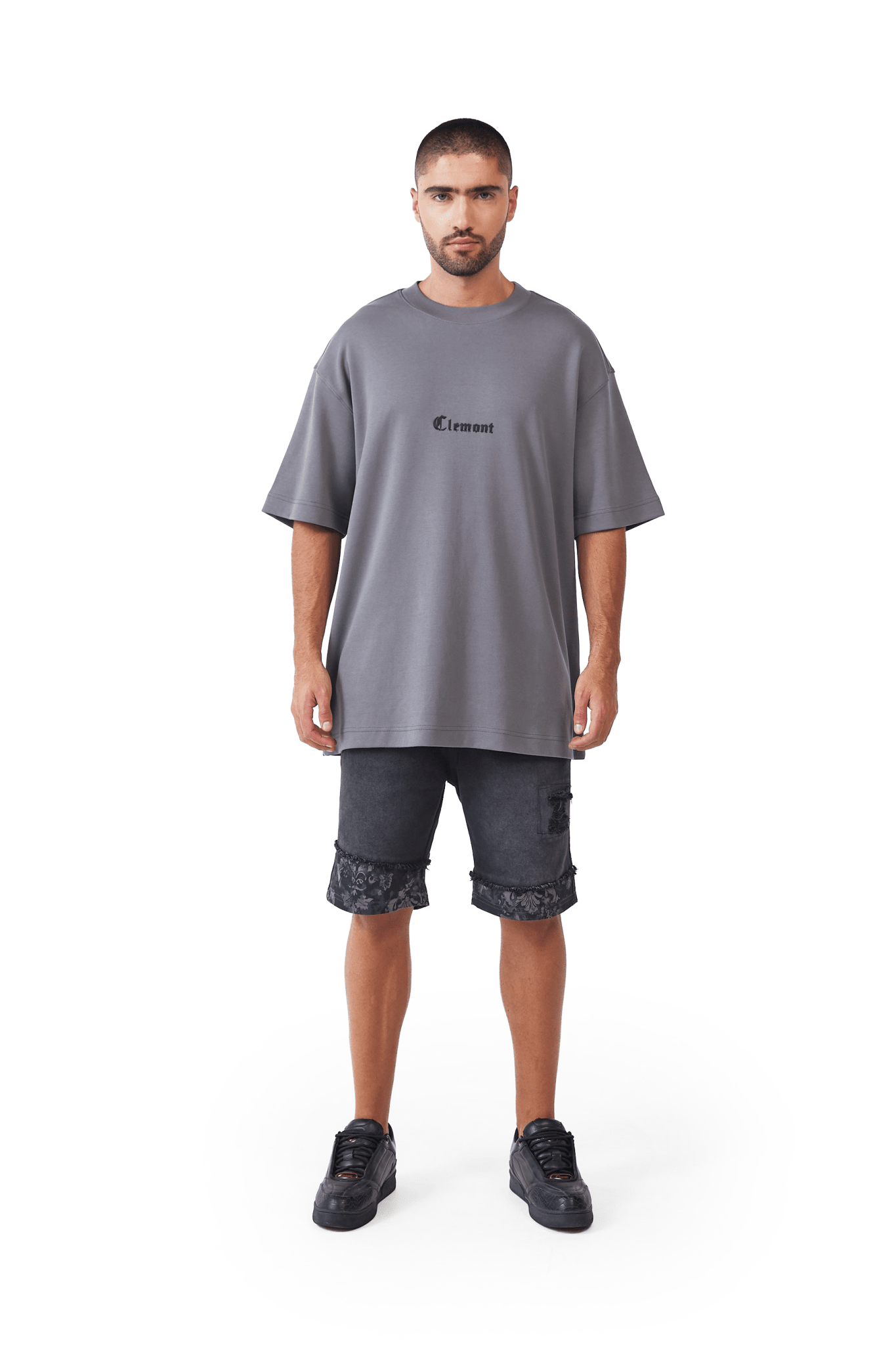 CAMISETA HOMBRE OVERSIZED PATEMA GRIS OSCURO CLEMONT - CLEMONT.CO S.A.S.