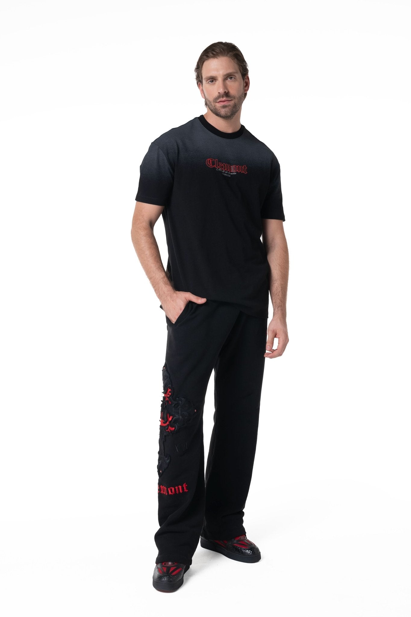 CAMISETA HOMBRE VELARIO NEGRO CLEMONT - Clemont Oficial